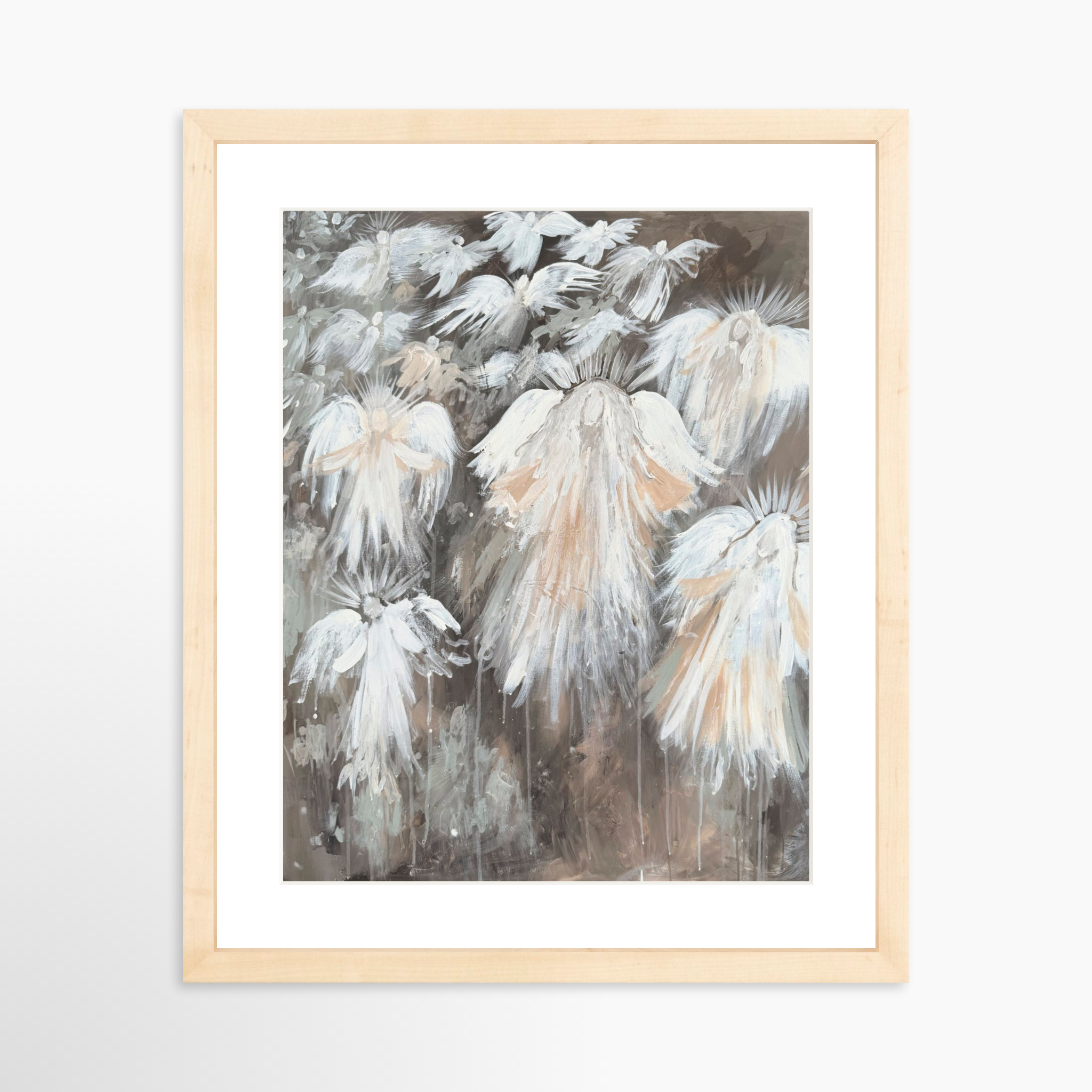 11x14 / Natural Frame + White Mat