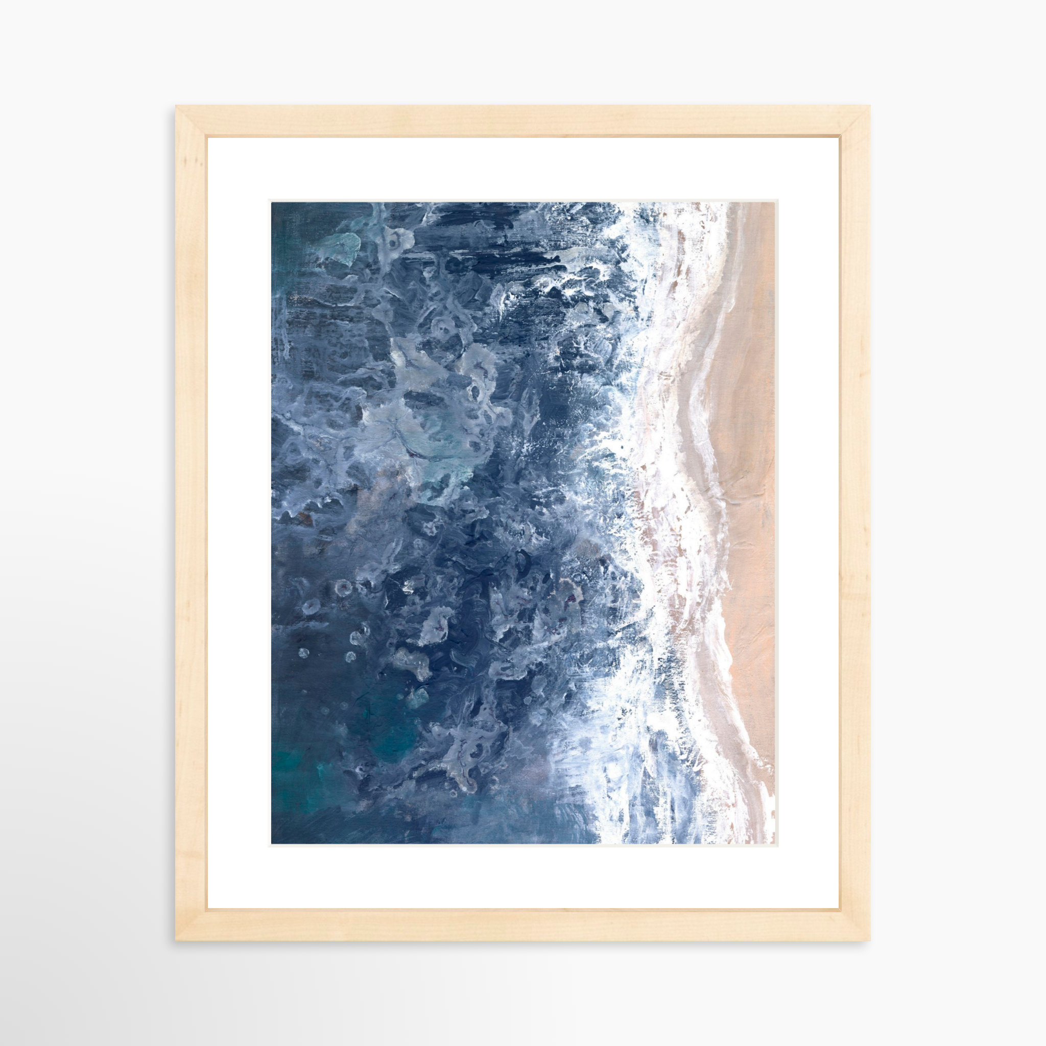 11x14 / Natural Frame + White Mat