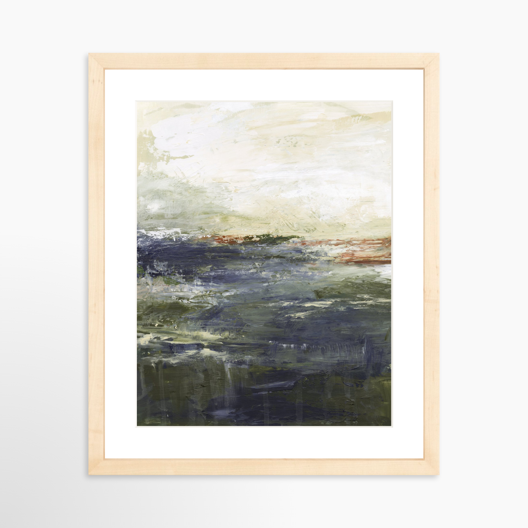 11x14 / Natural Frame + White Mat
