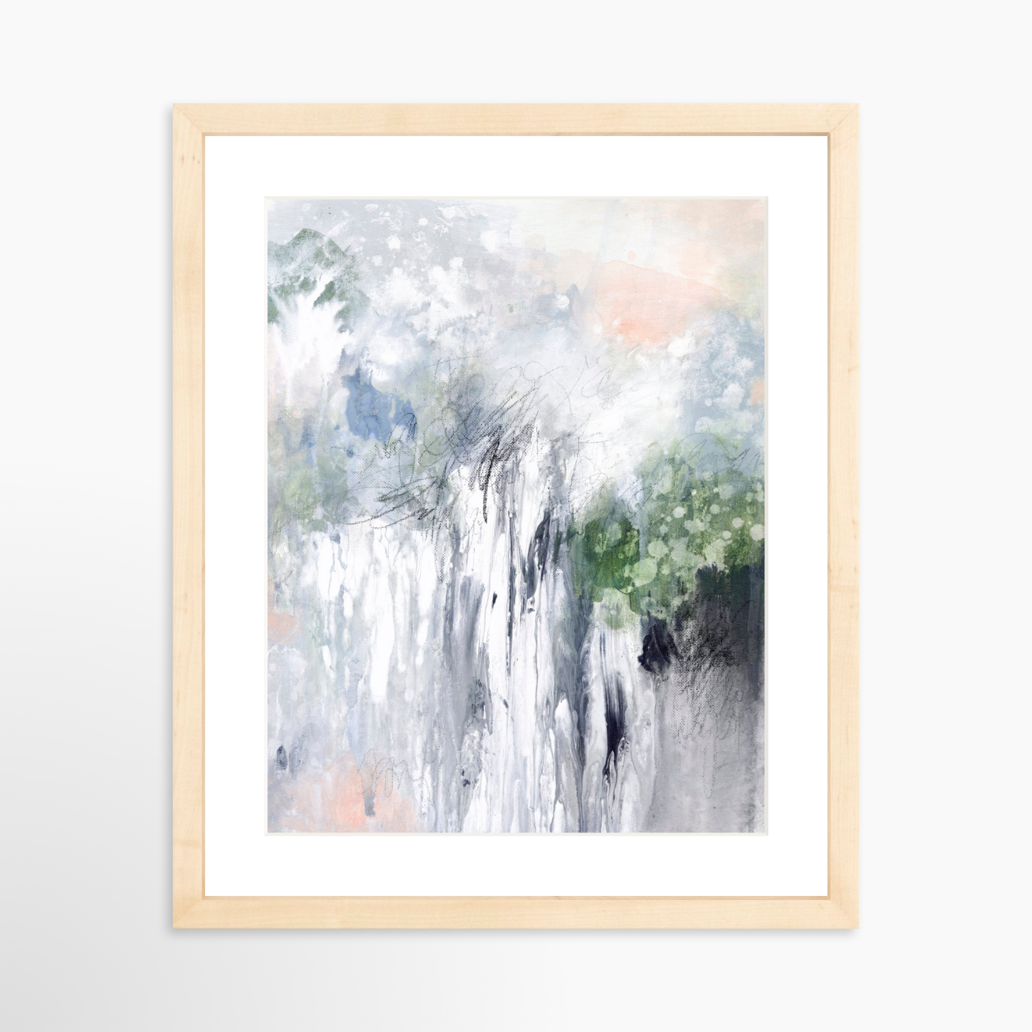 11x14 / Natural Frame + White Mat