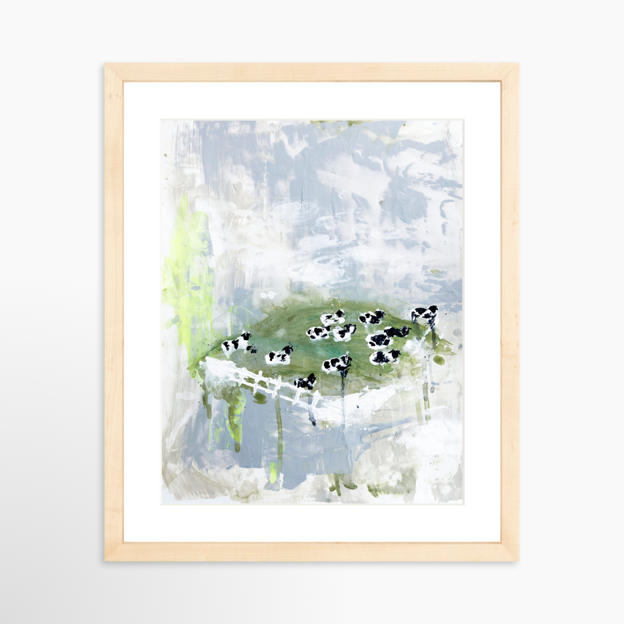 11x14 / Natural Frame + White Mat