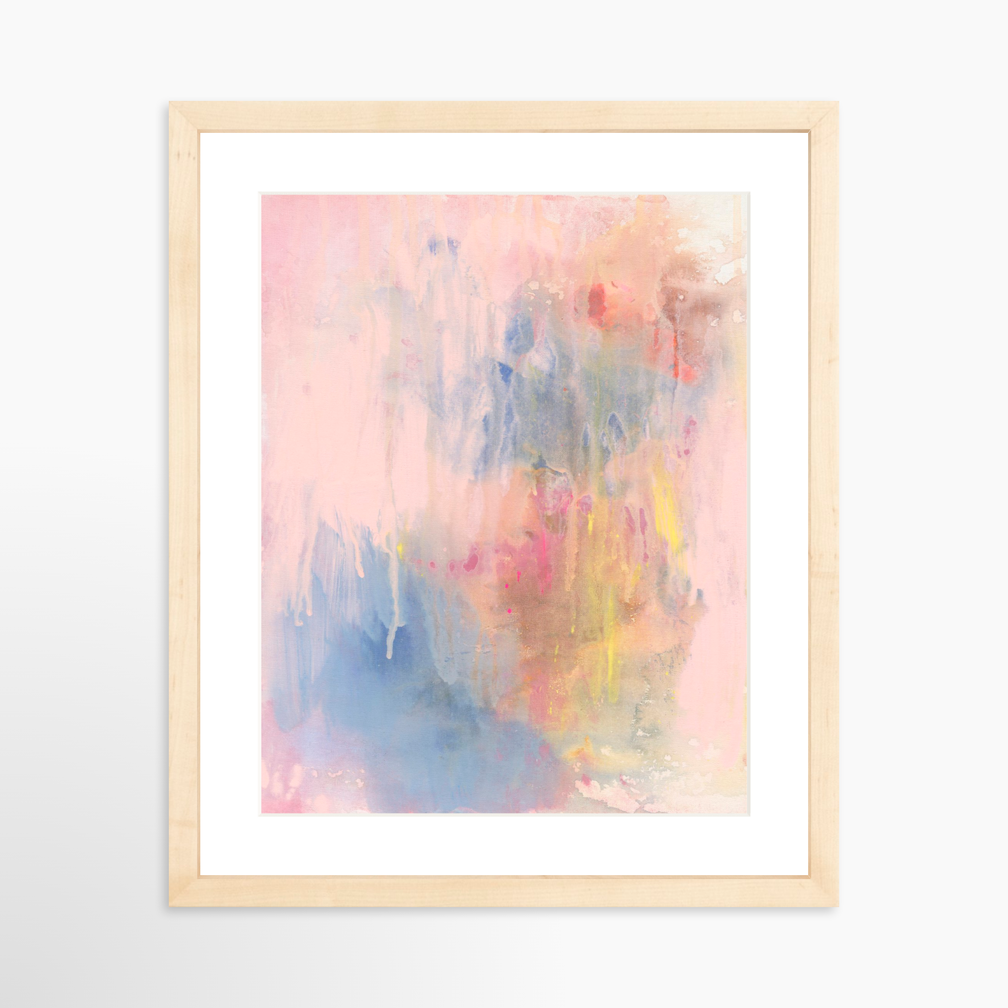 11x14 / Natural Frame + White Mat