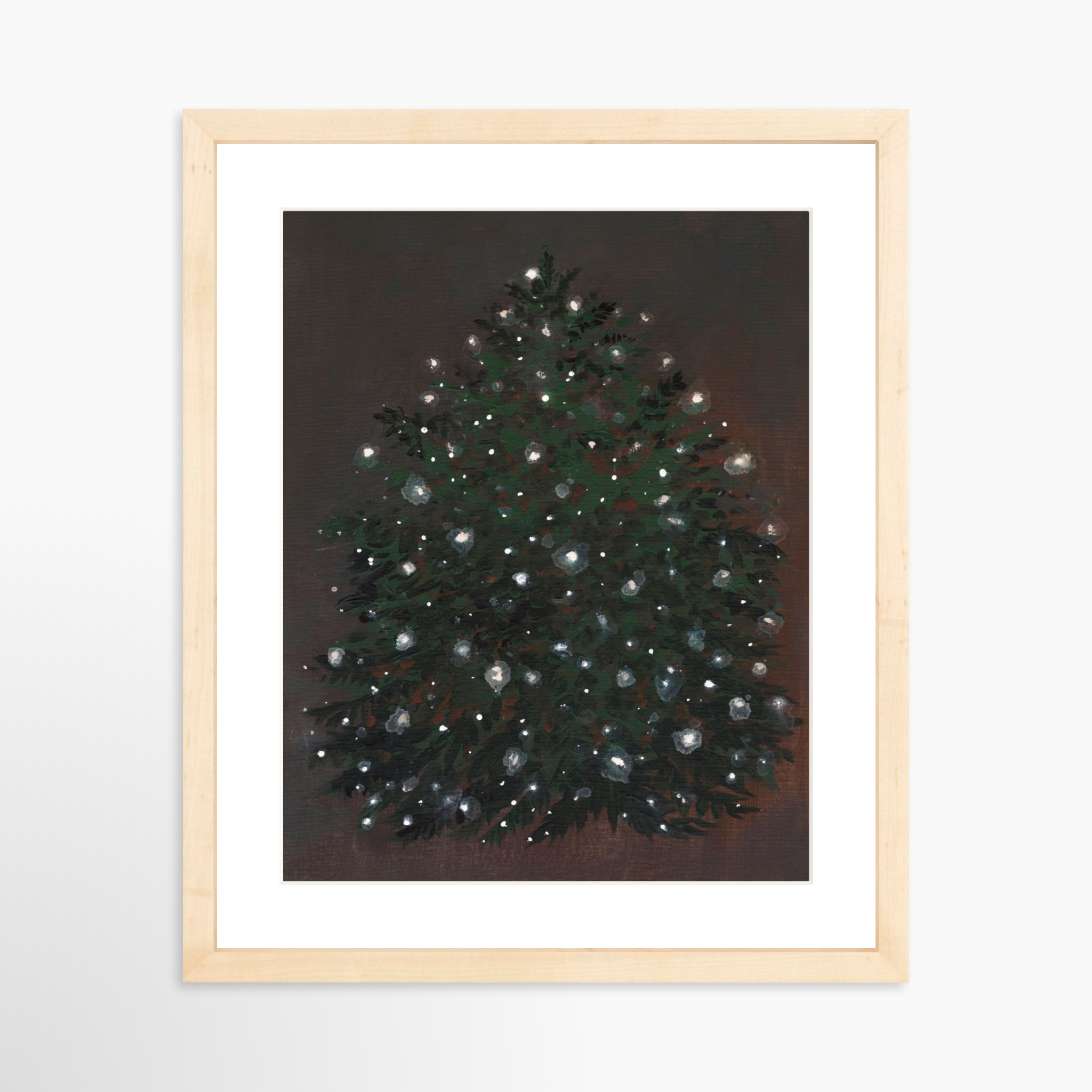 11x14 / Natural Frame + White Mat