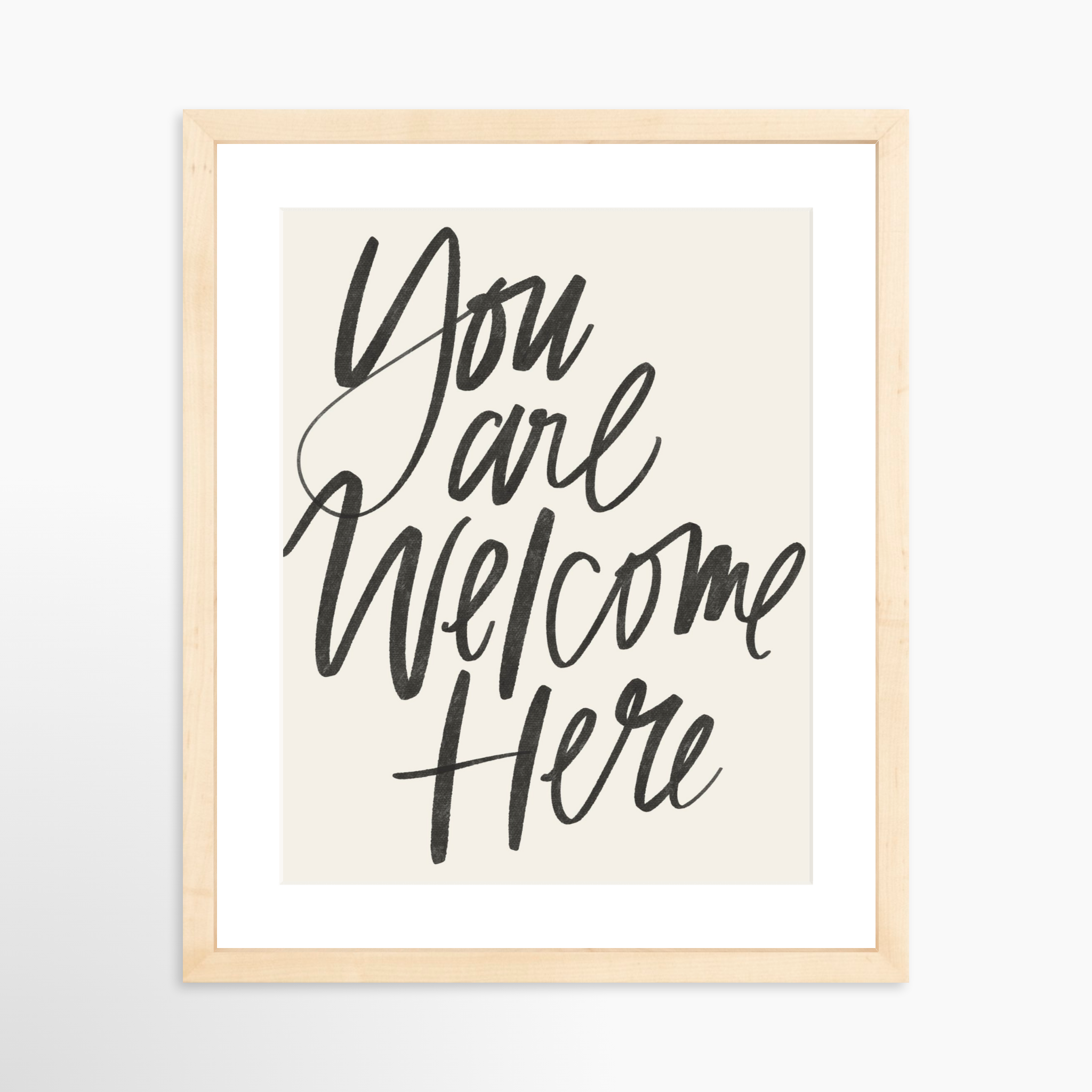 11x14 / Natural Frame + White Mat