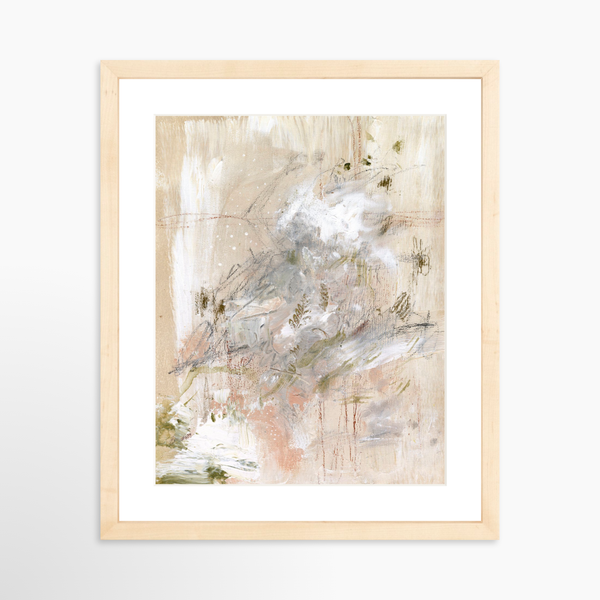 11x14 / Natural Frame + White Mat