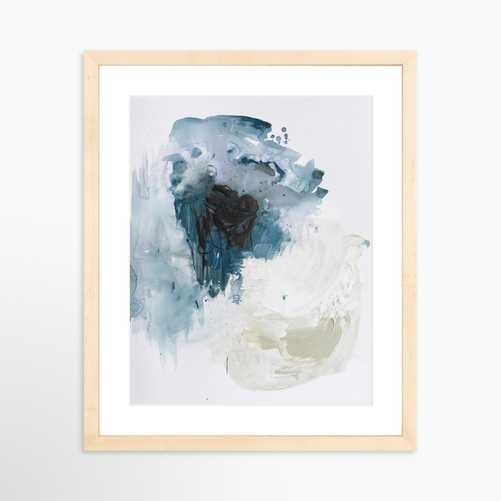 11x14 / Natural Frame + White Mat