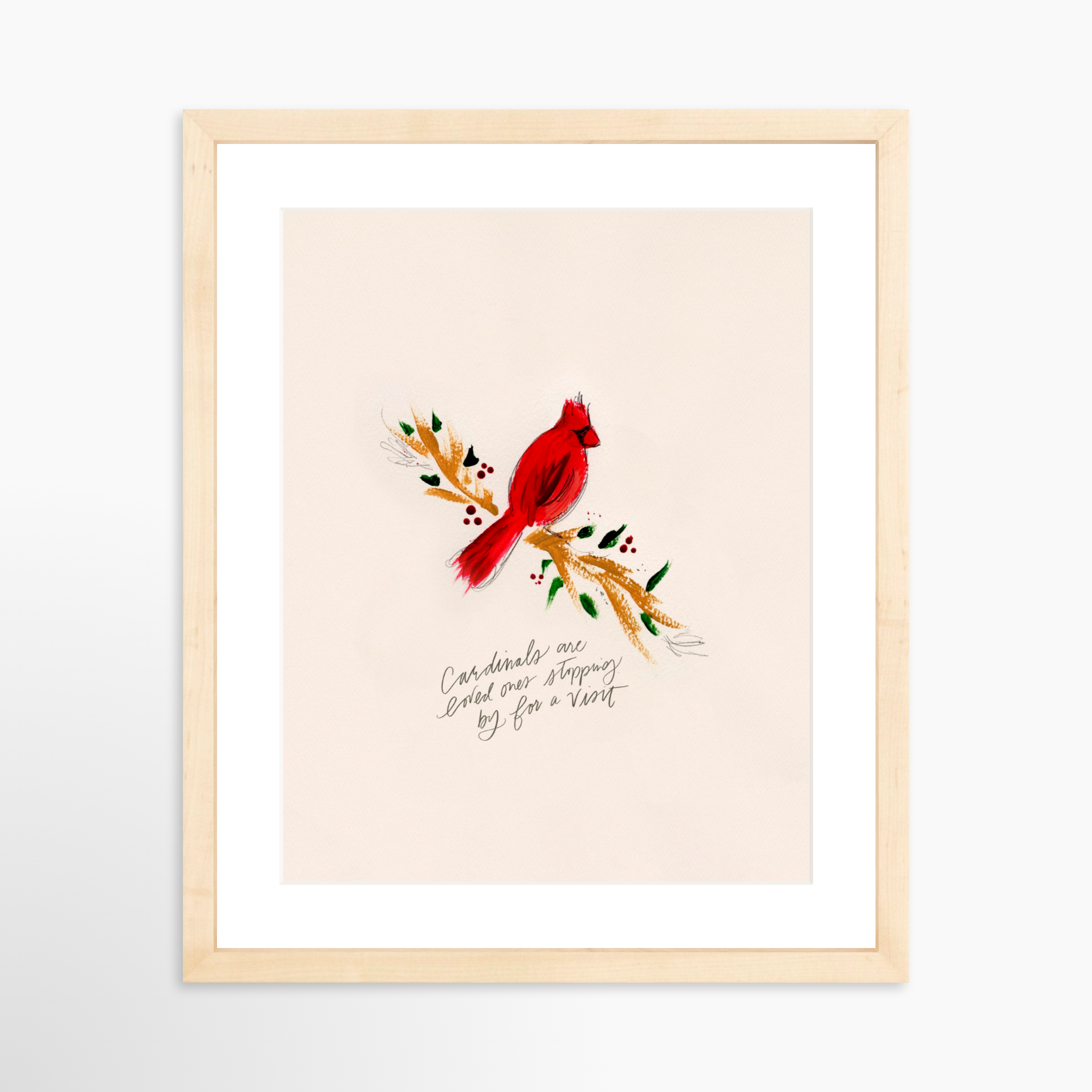 11x14 / Natural Frame + White Mat