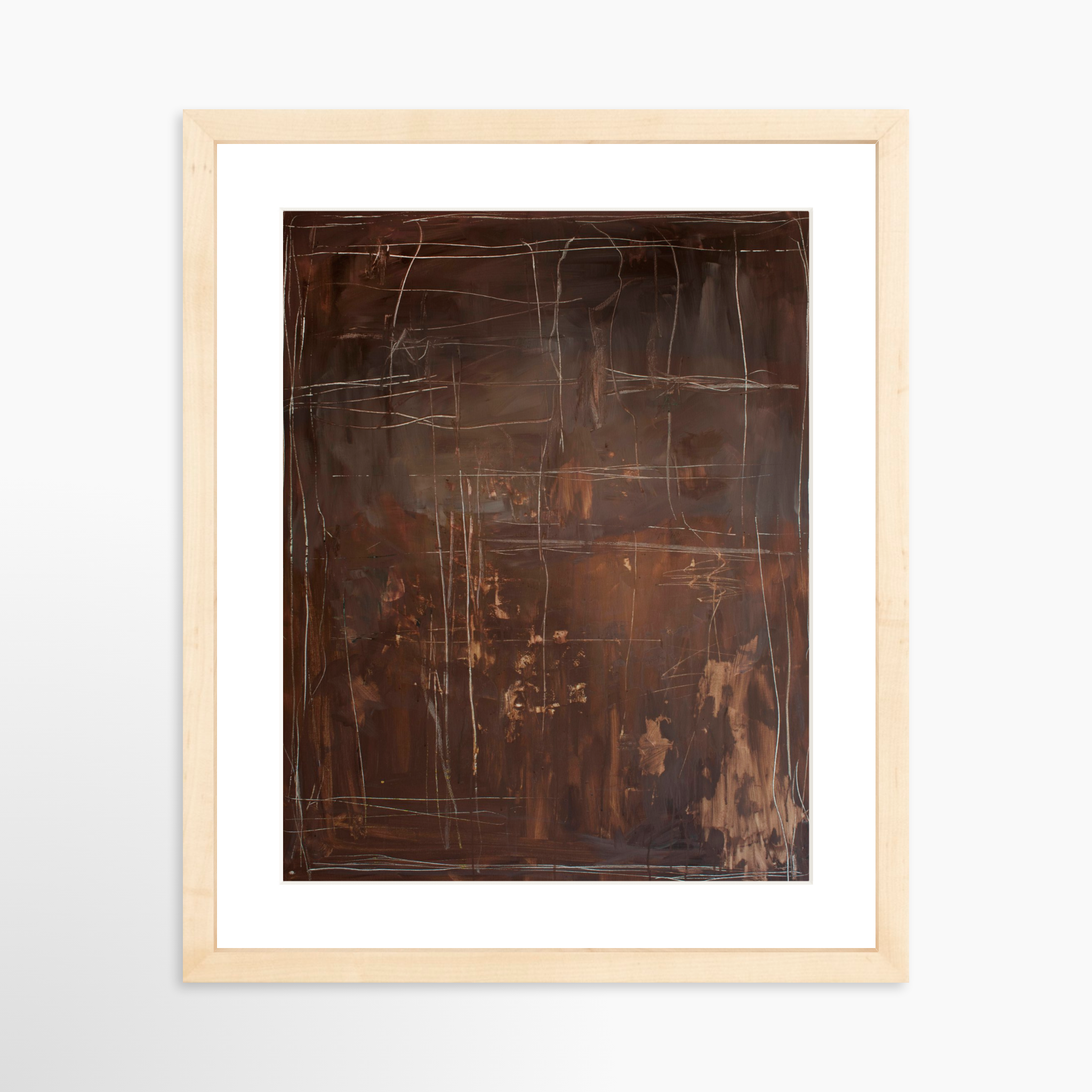 11x14 / Natural Frame + White Mat