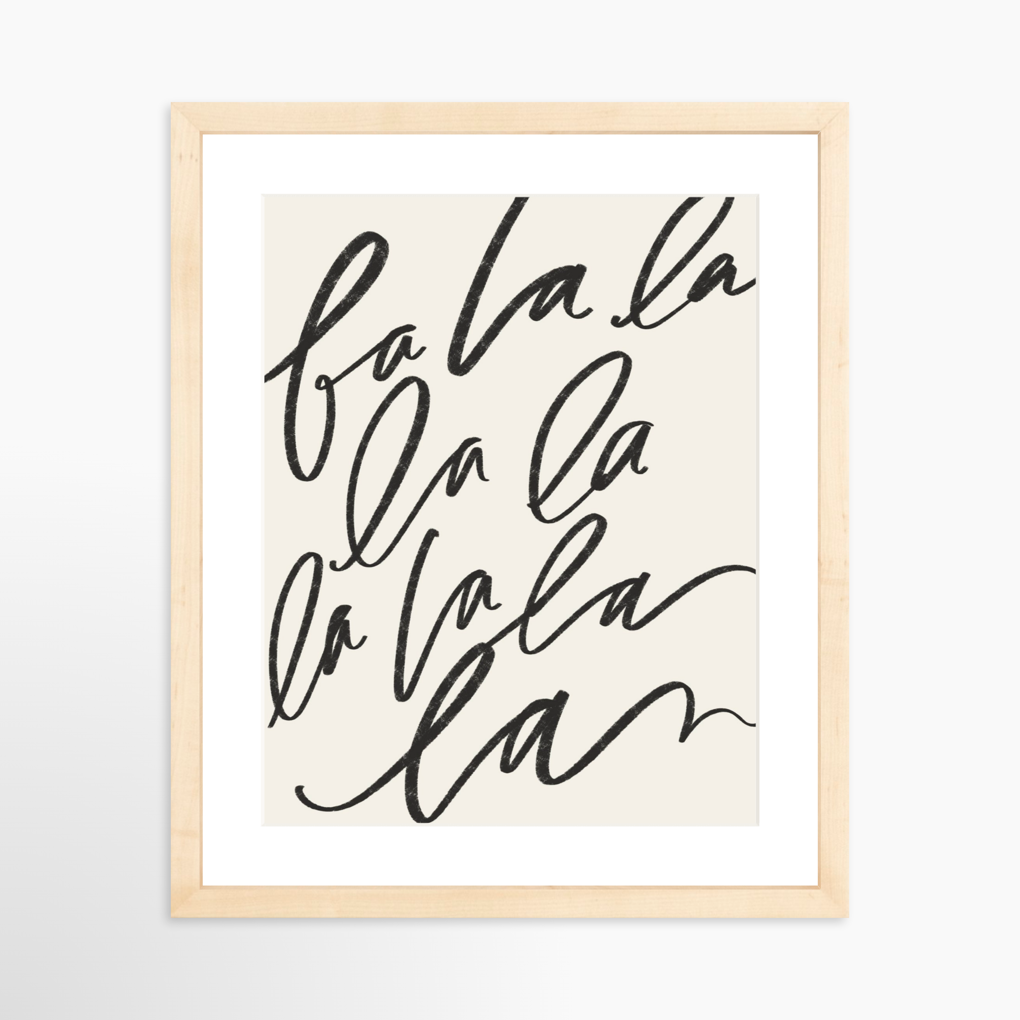 11x14 / Natural Frame + White Mat