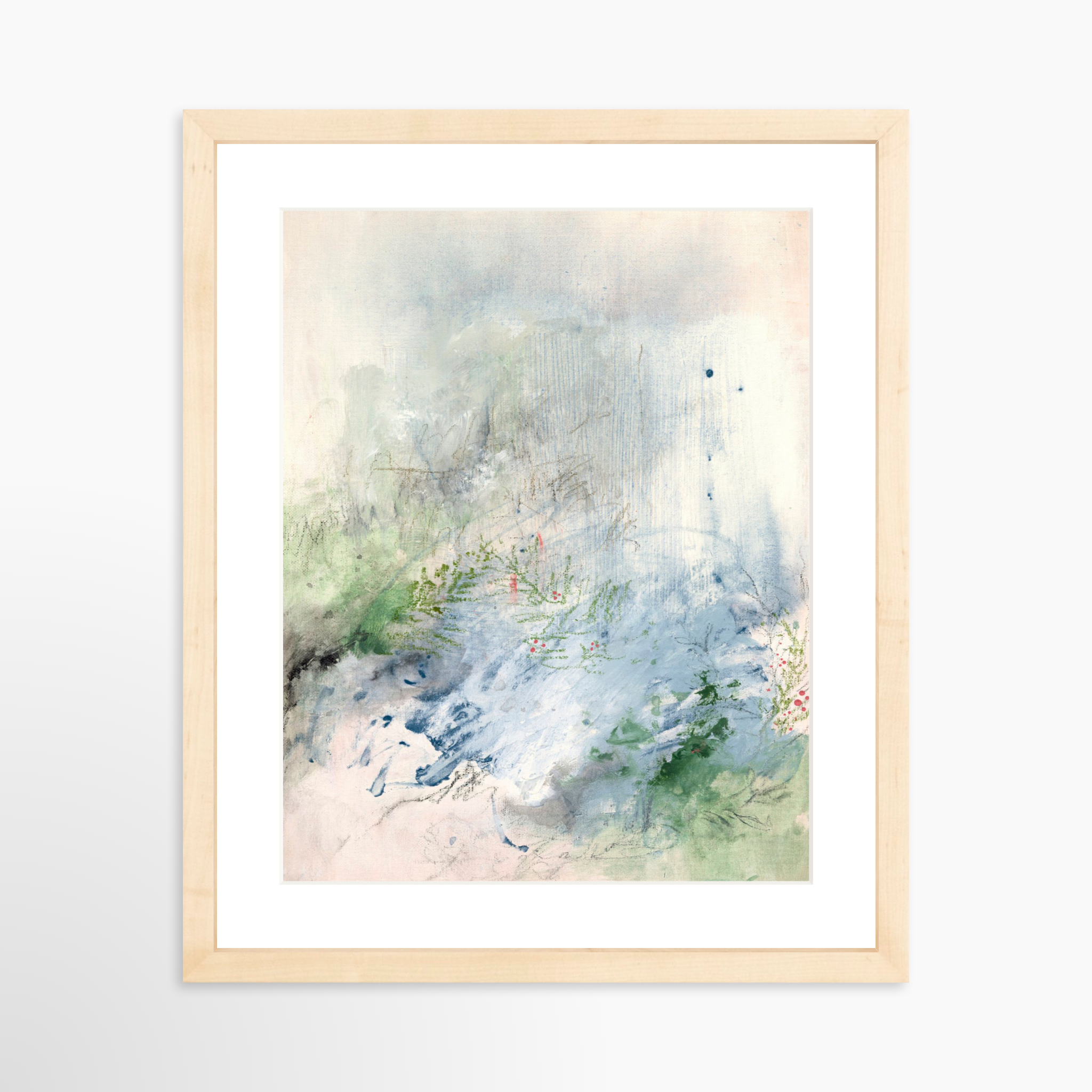 11x14 / Natural Frame + White Mat