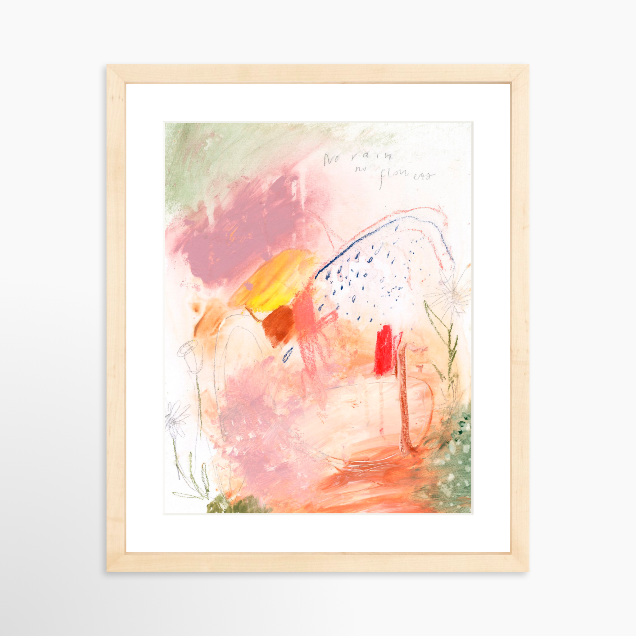 11x14 / Natural Frame + White Mat