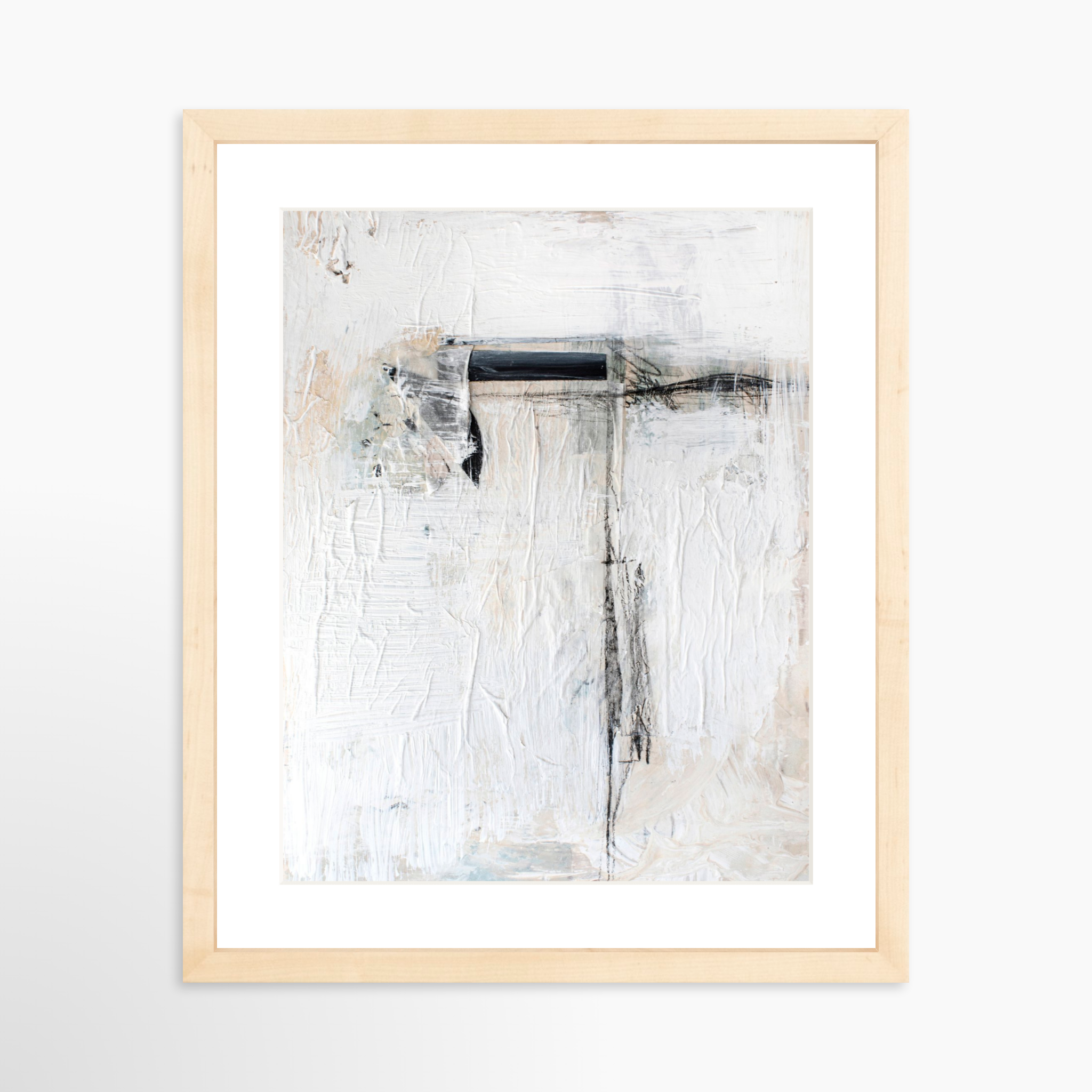 11x14 / Natural Frame + White Mat