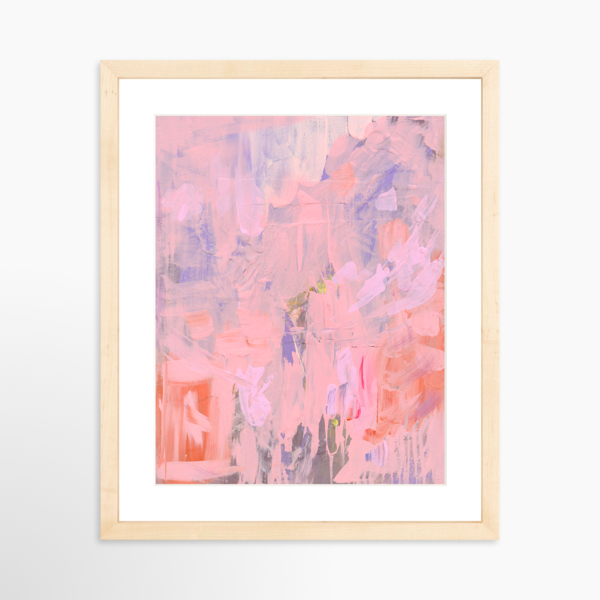 11x14 / Natural Frame + White Mat