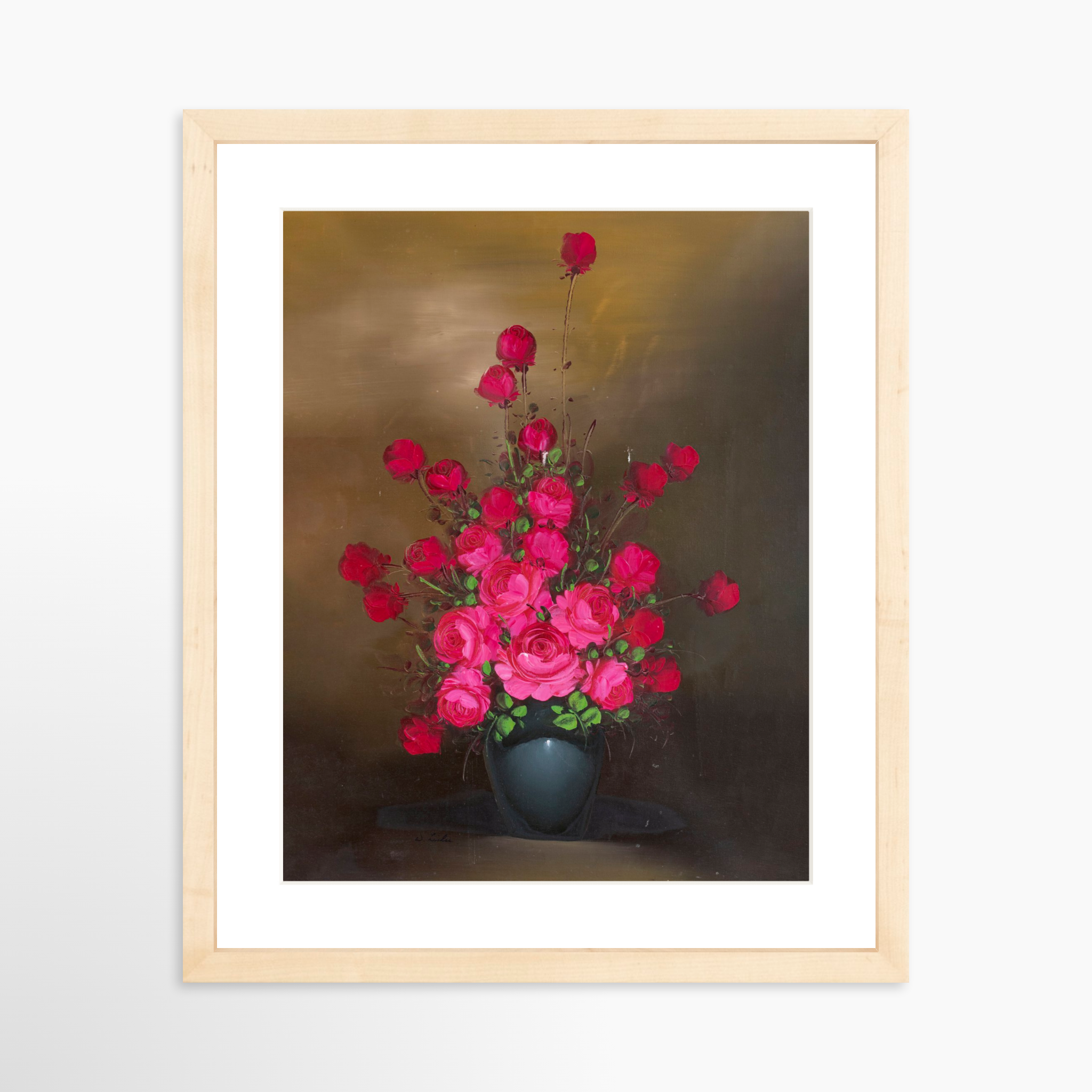 11x14 / Natural Frame + White Mat