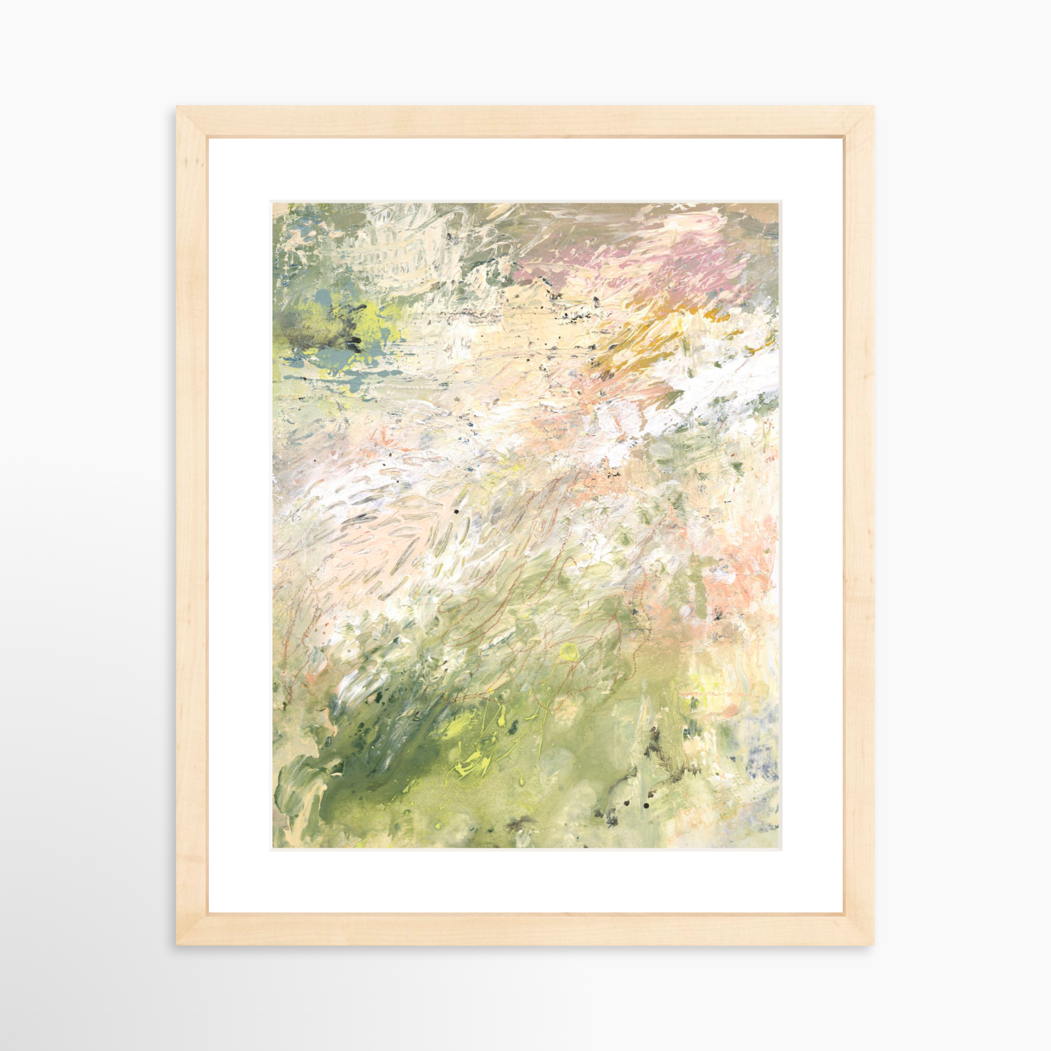 11x14 / Natural Frame + White Mat