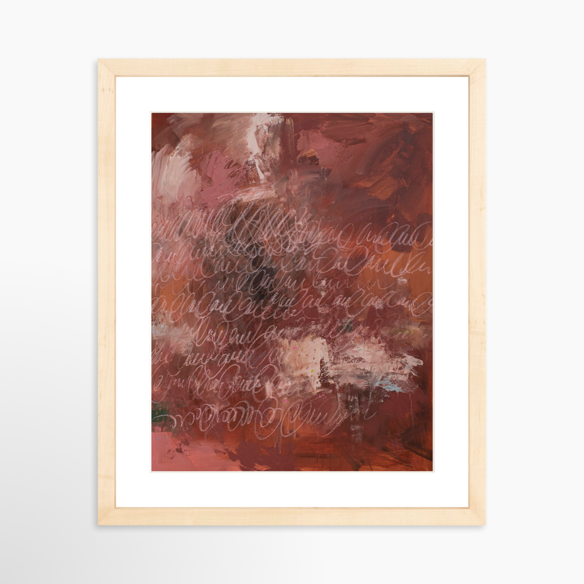 11x14 / Natural Frame + White Mat