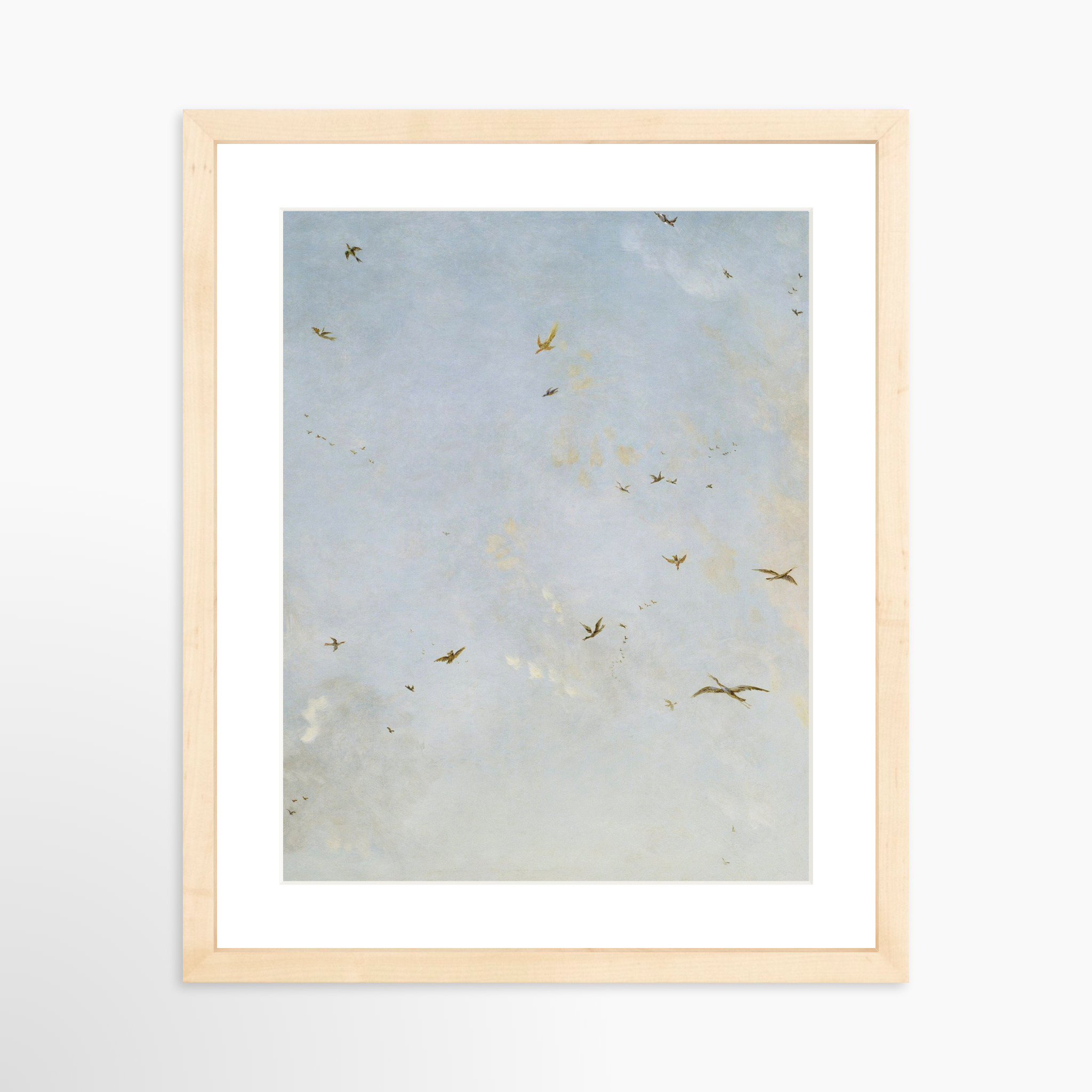 11x14 / Natural Frame + White Mat