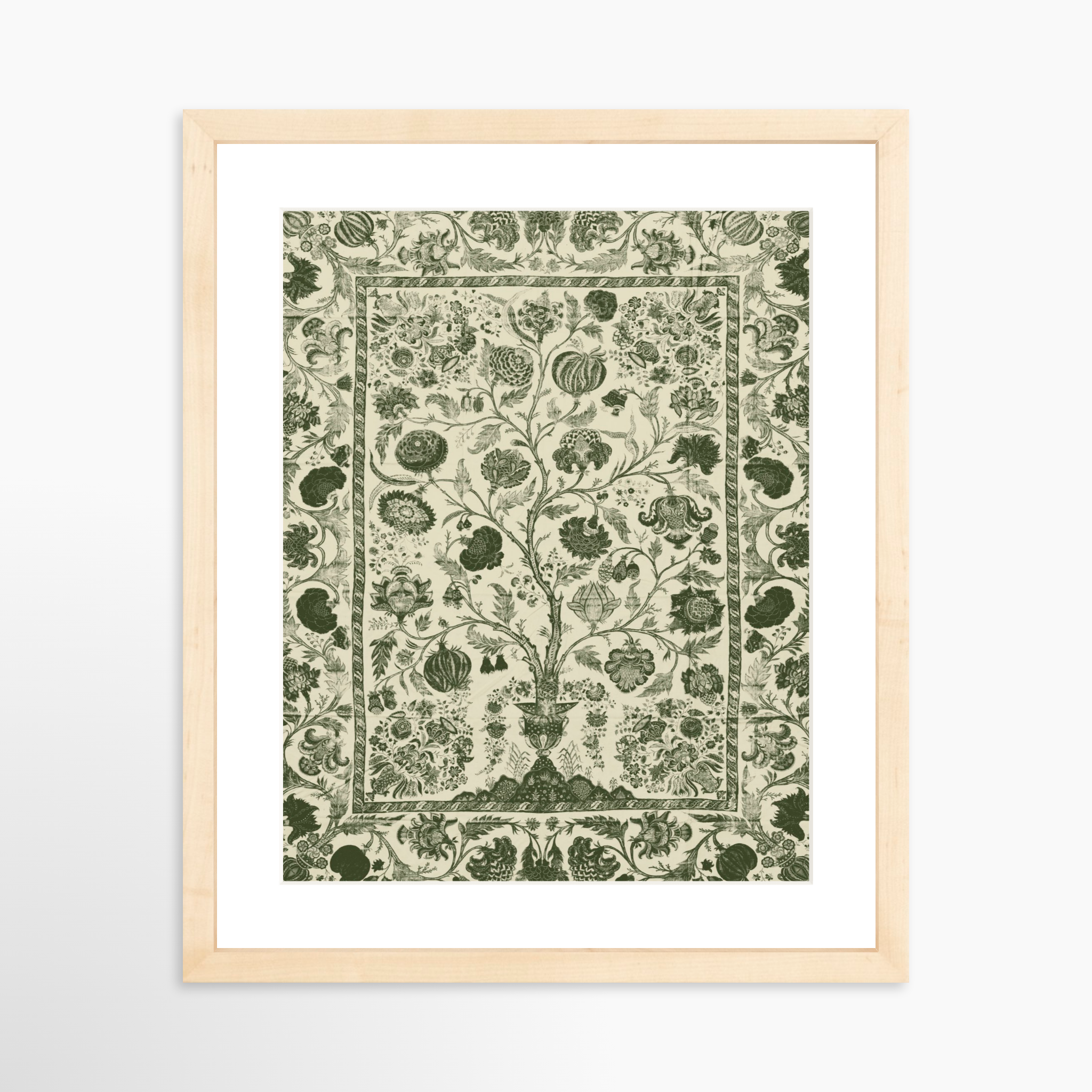 11x14 / Natural Frame + White Mat