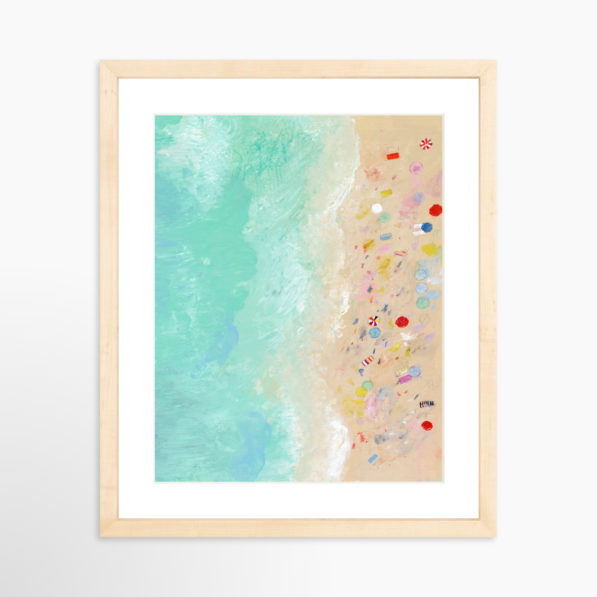 11x14 / Natural Frame + White Mat