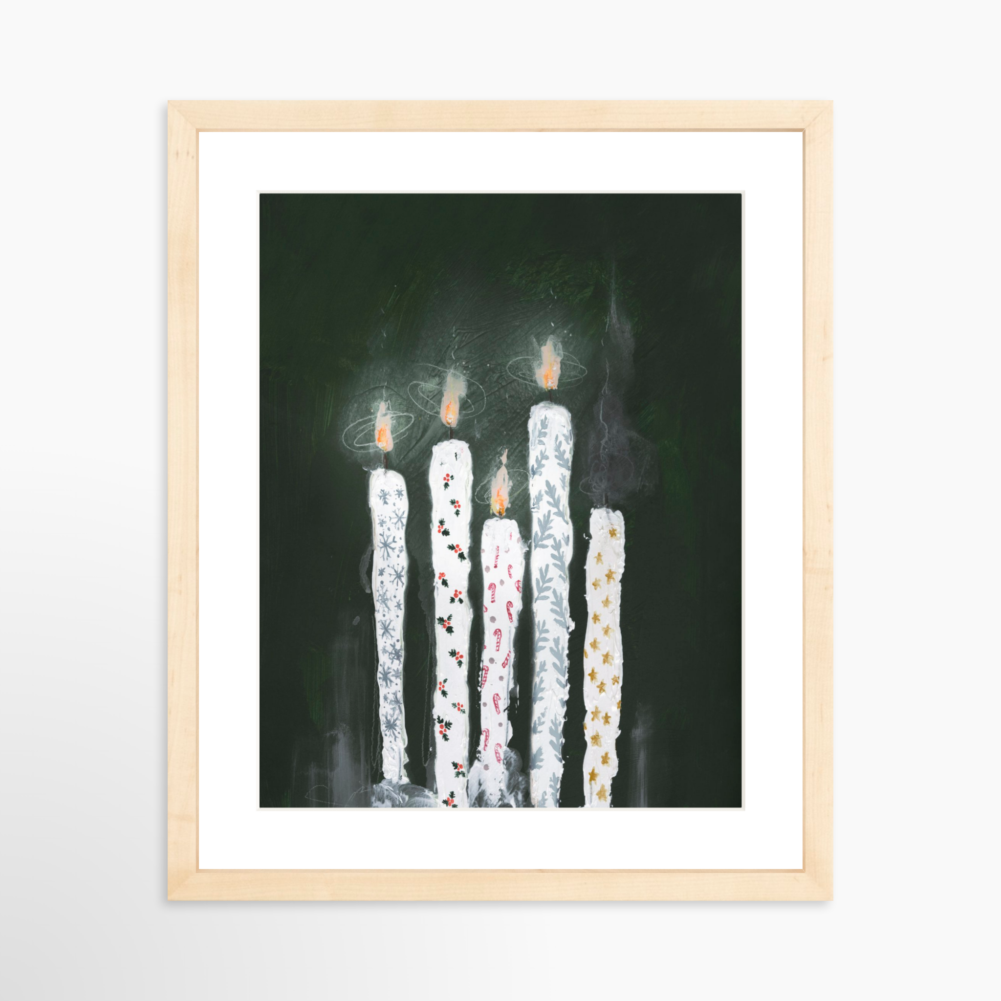 11x14 / Natural Frame + White Mat