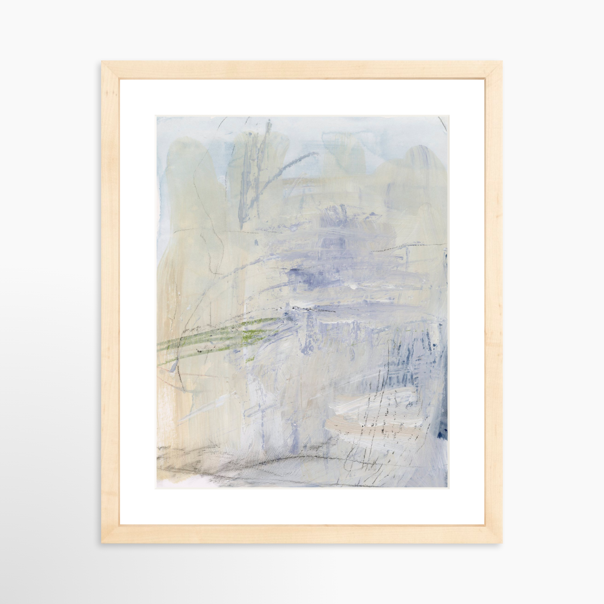 11x14 / Natural Frame + White Mat