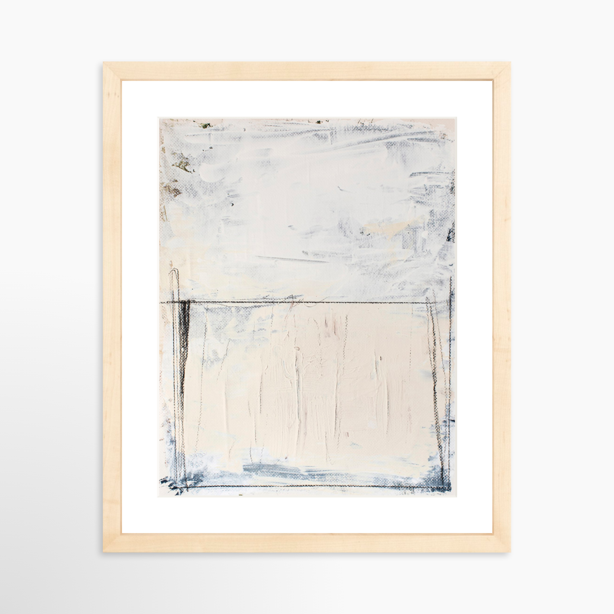 11x14 / Natural Frame + White Mat