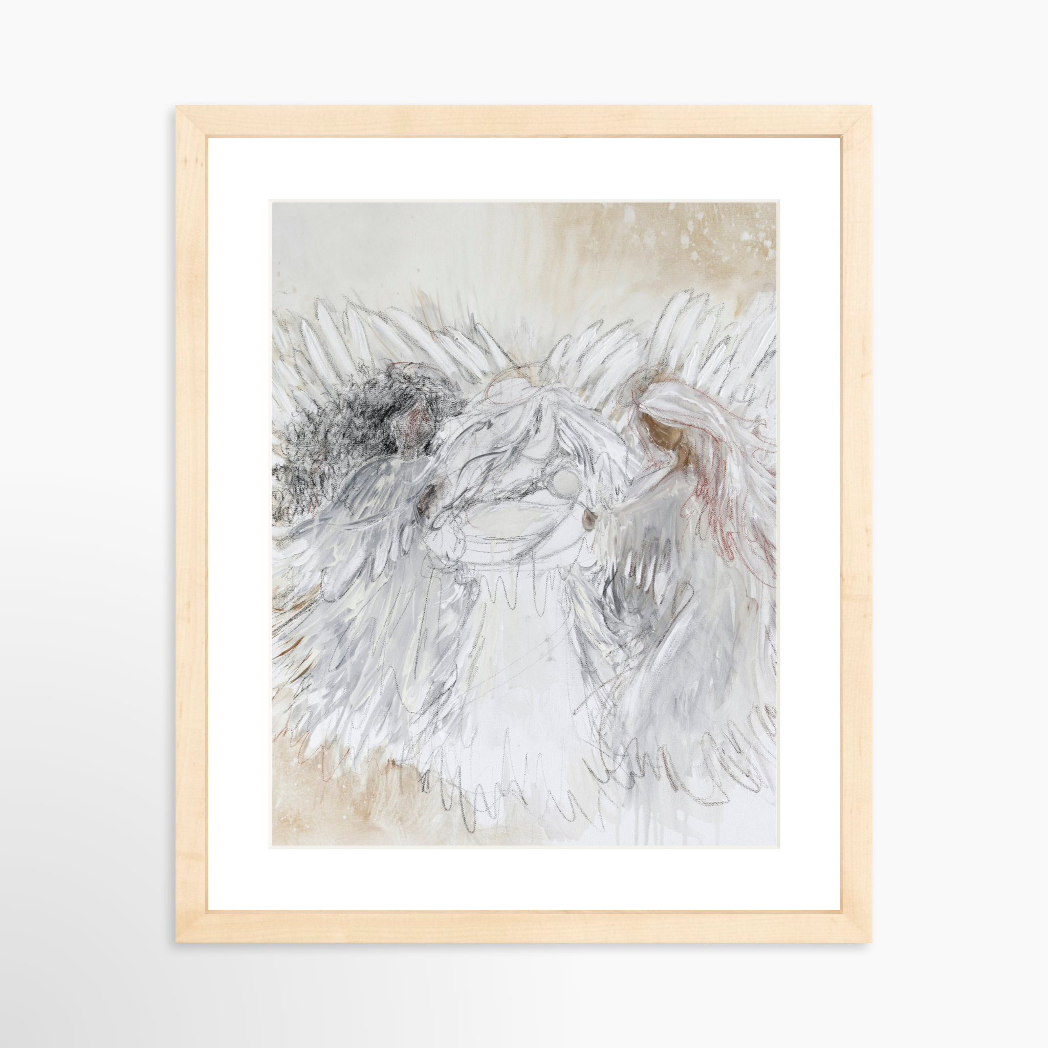 11x14 / Natural Frame + White Mat