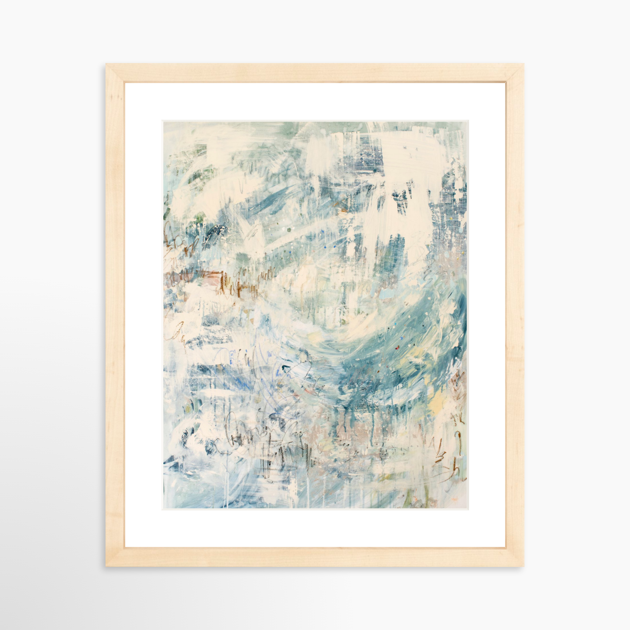 11x14 / Natural Frame + White Mat