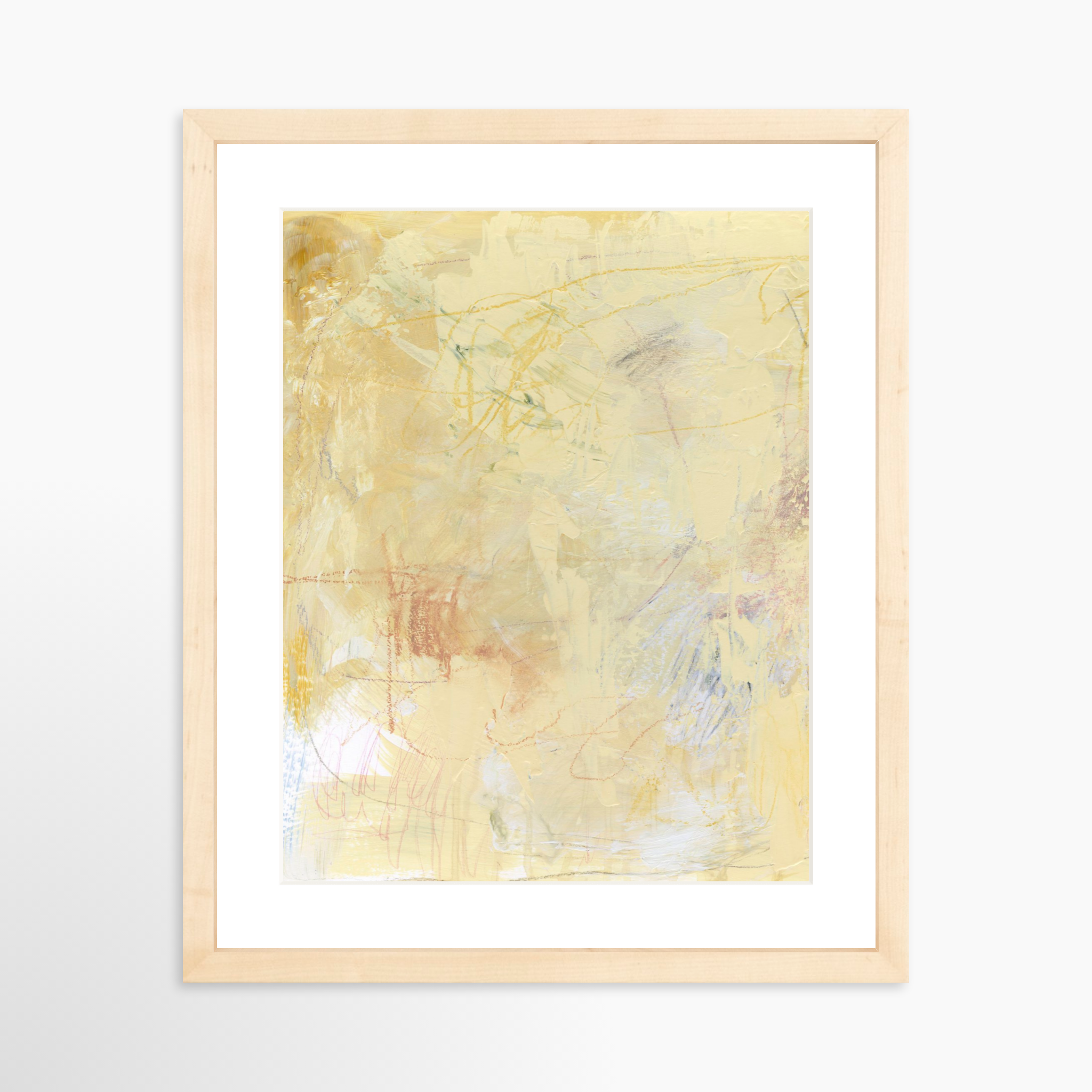 11x14 / Natural Frame + White Mat