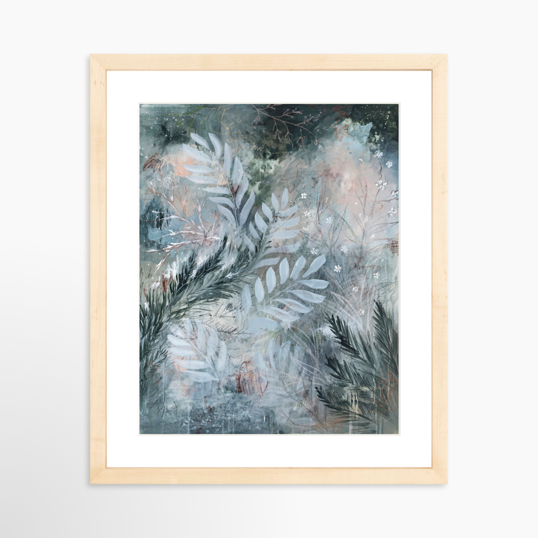 11x14 / Natural Frame + White Mat