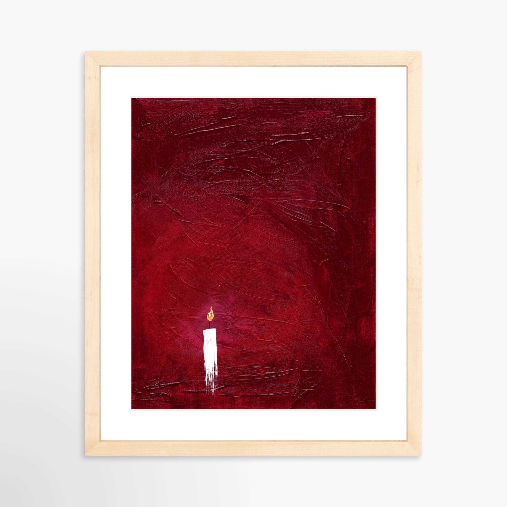 11x14 / Natural Frame + White Mat