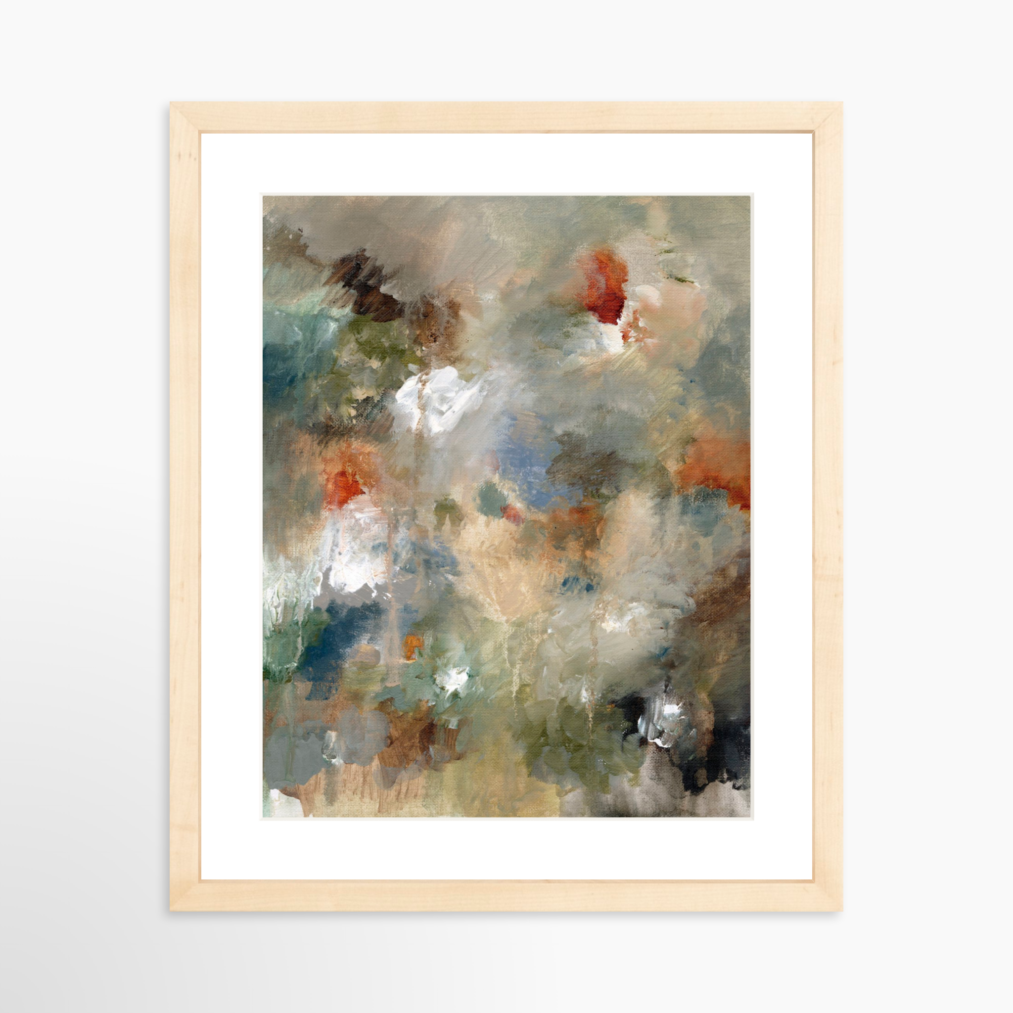 11x14 / Natural Frame + White Mat