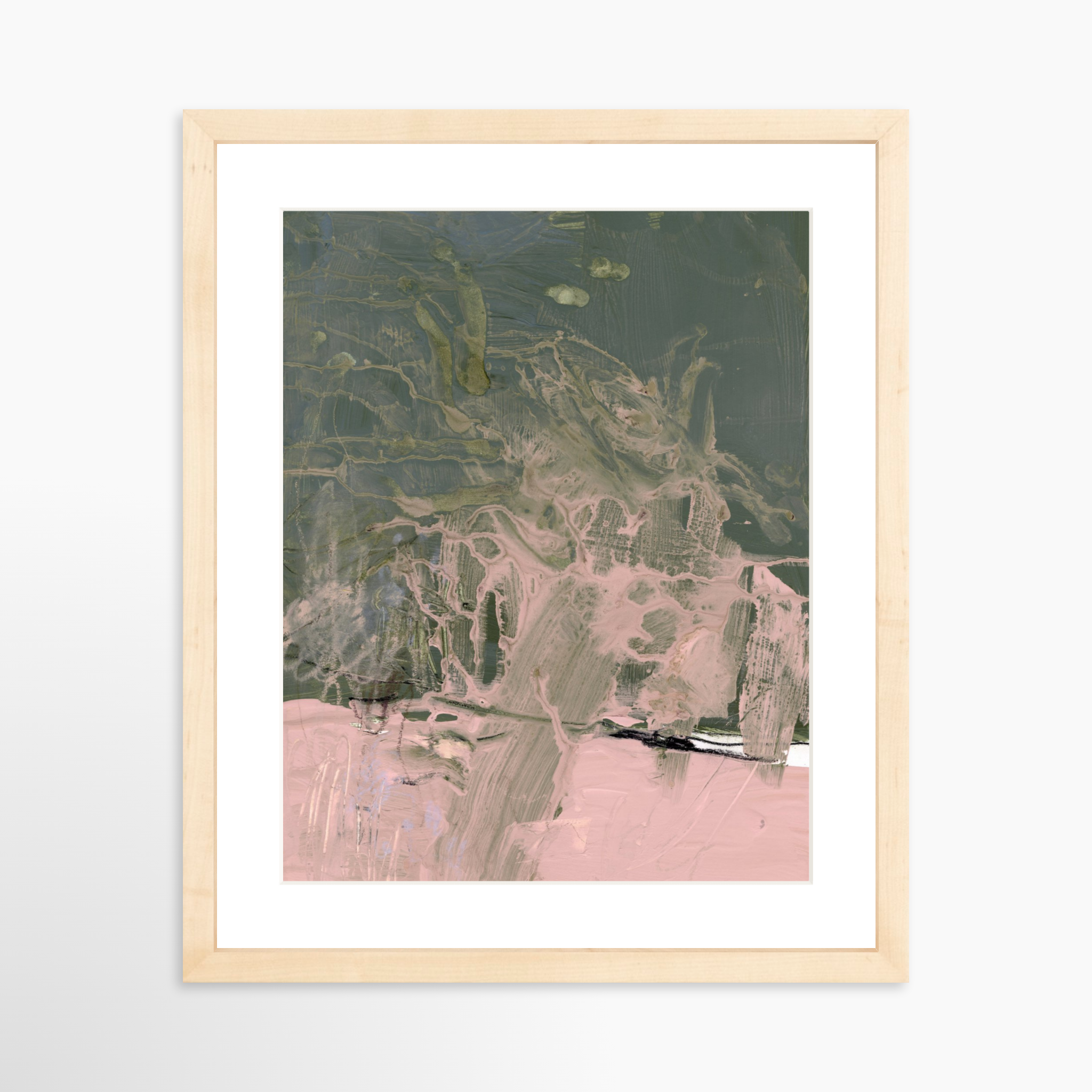 11x14 / Natural Frame + White Mat