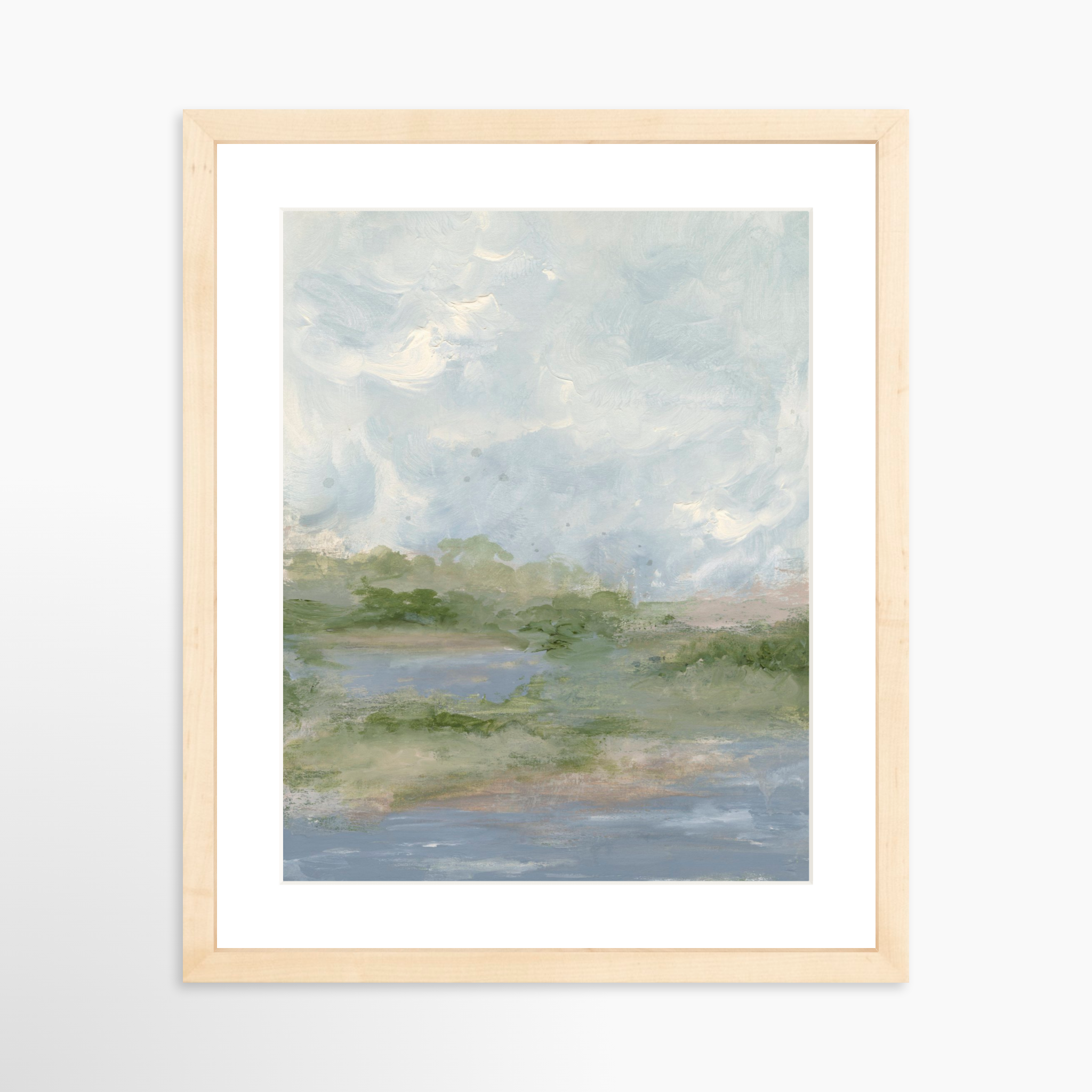 11x14 / Natural Frame + White Mat