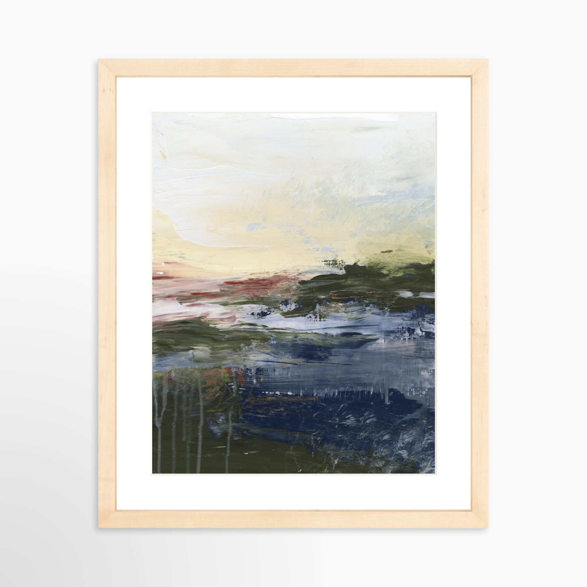 11x14 / Natural Frame + White Mat