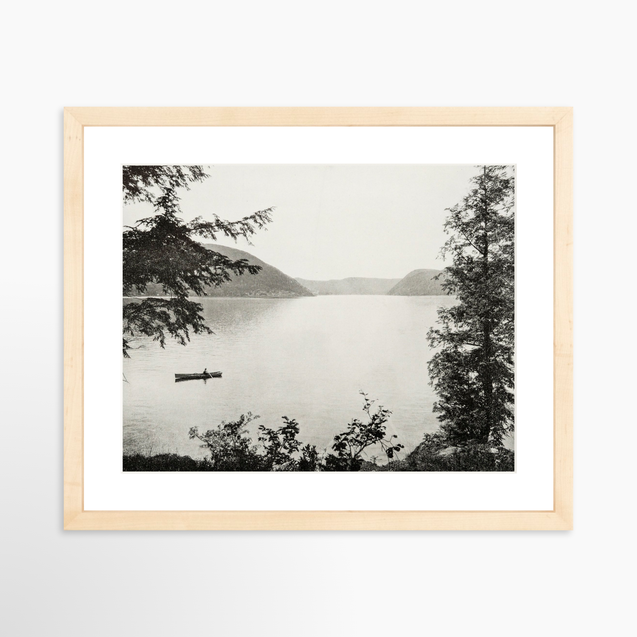 14x11 / Natural Frame + White Mat