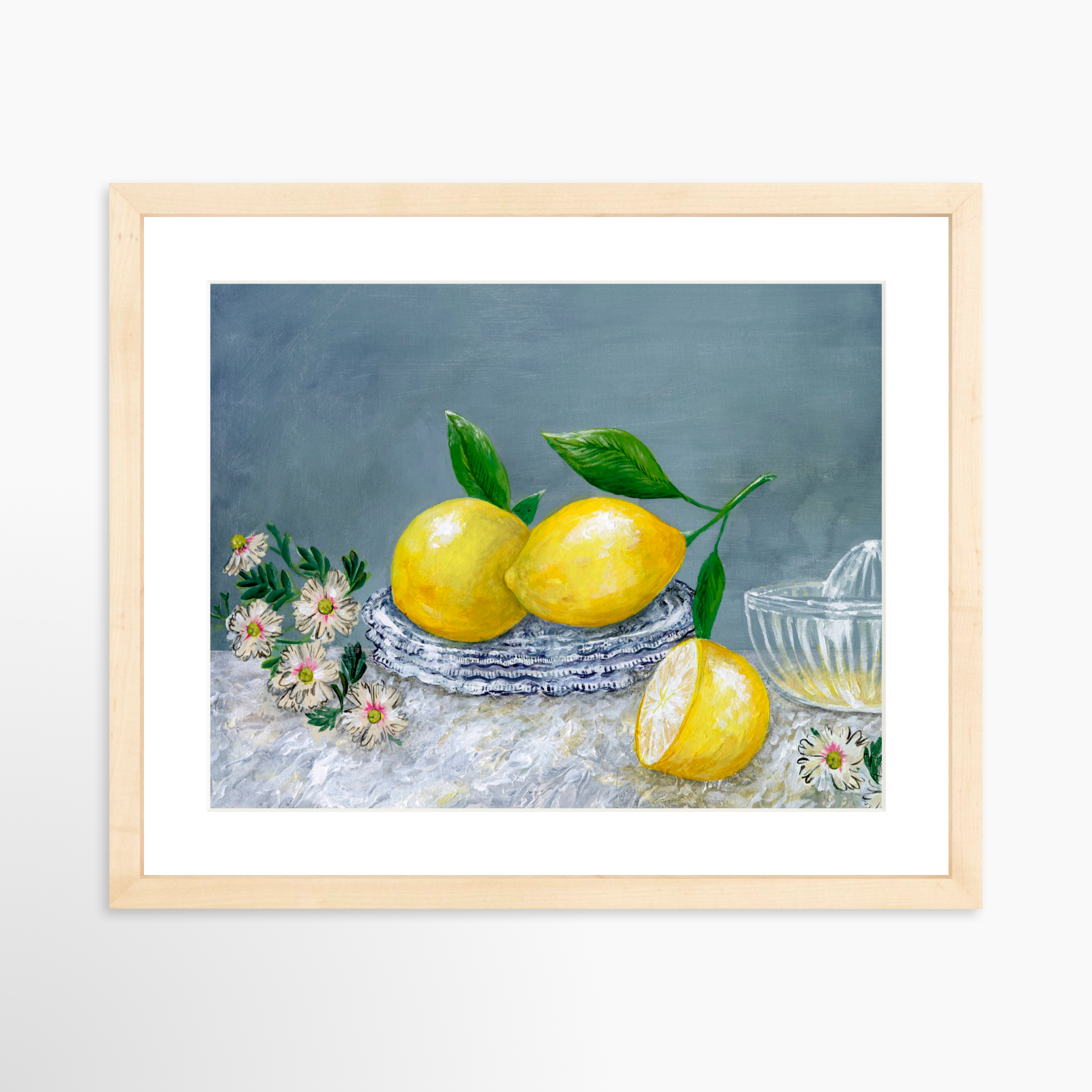 14x11 / Natural Frame + White Mat