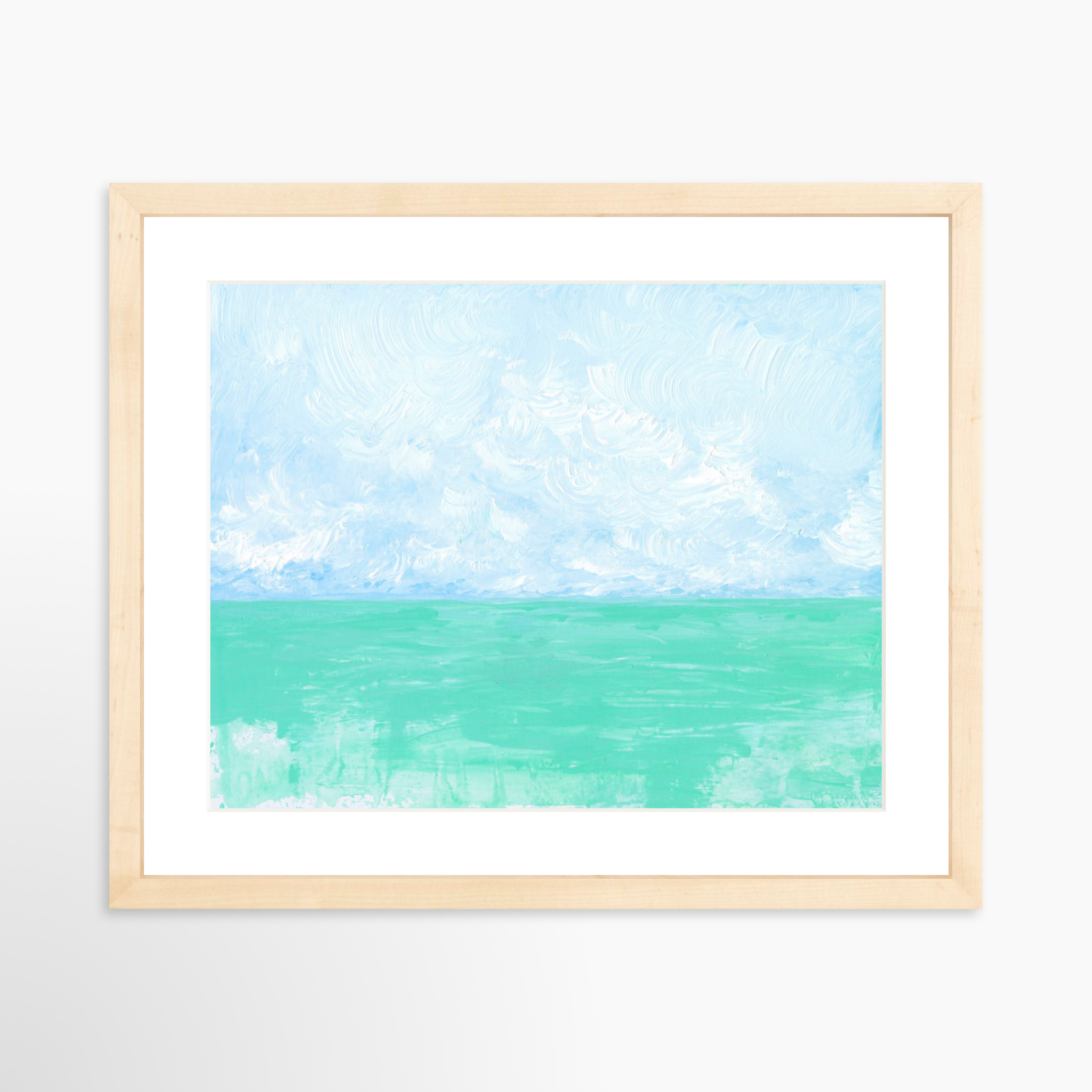 14x11 / Natural Frame + White Mat