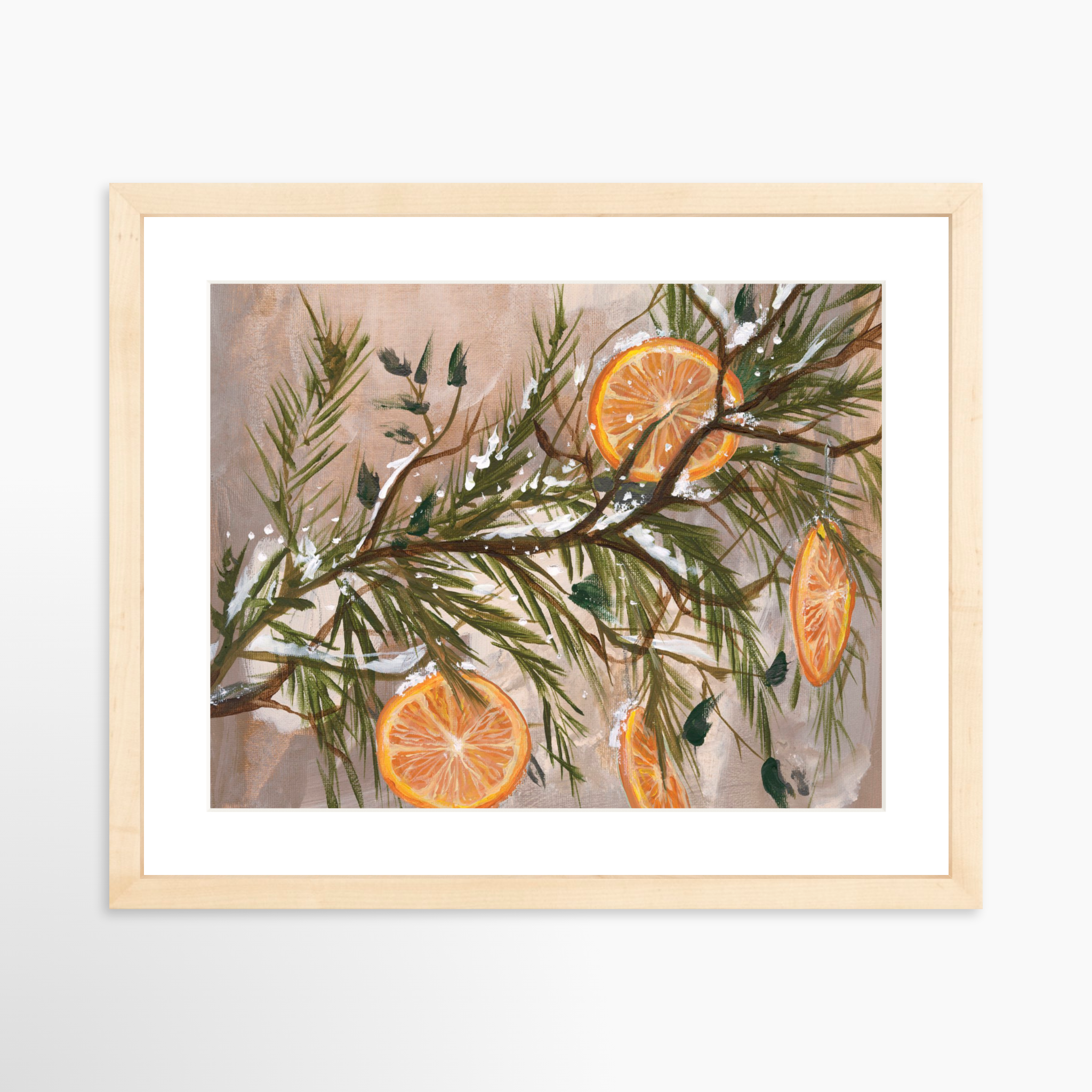 14x11 / Natural Frame + White Mat