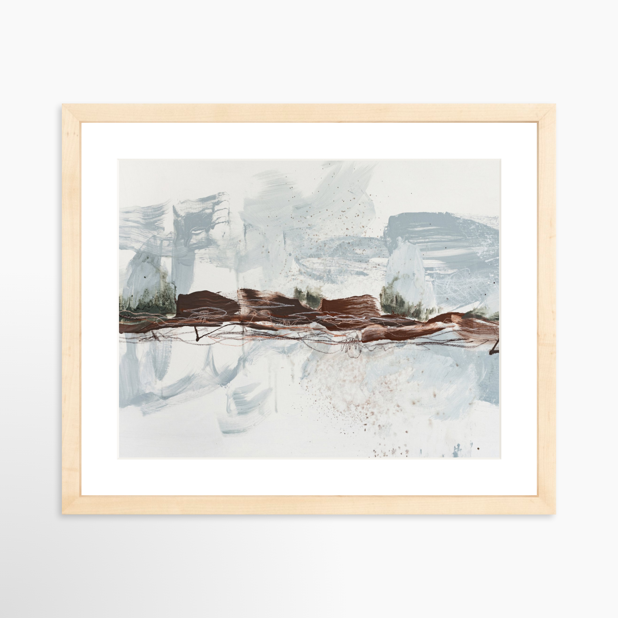 14x11 / Natural Frame + White Mat