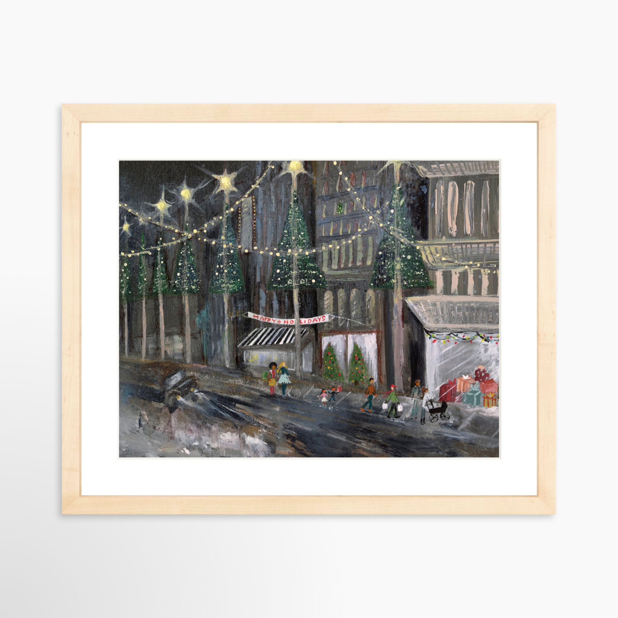 14x11 / Natural Frame + White Mat