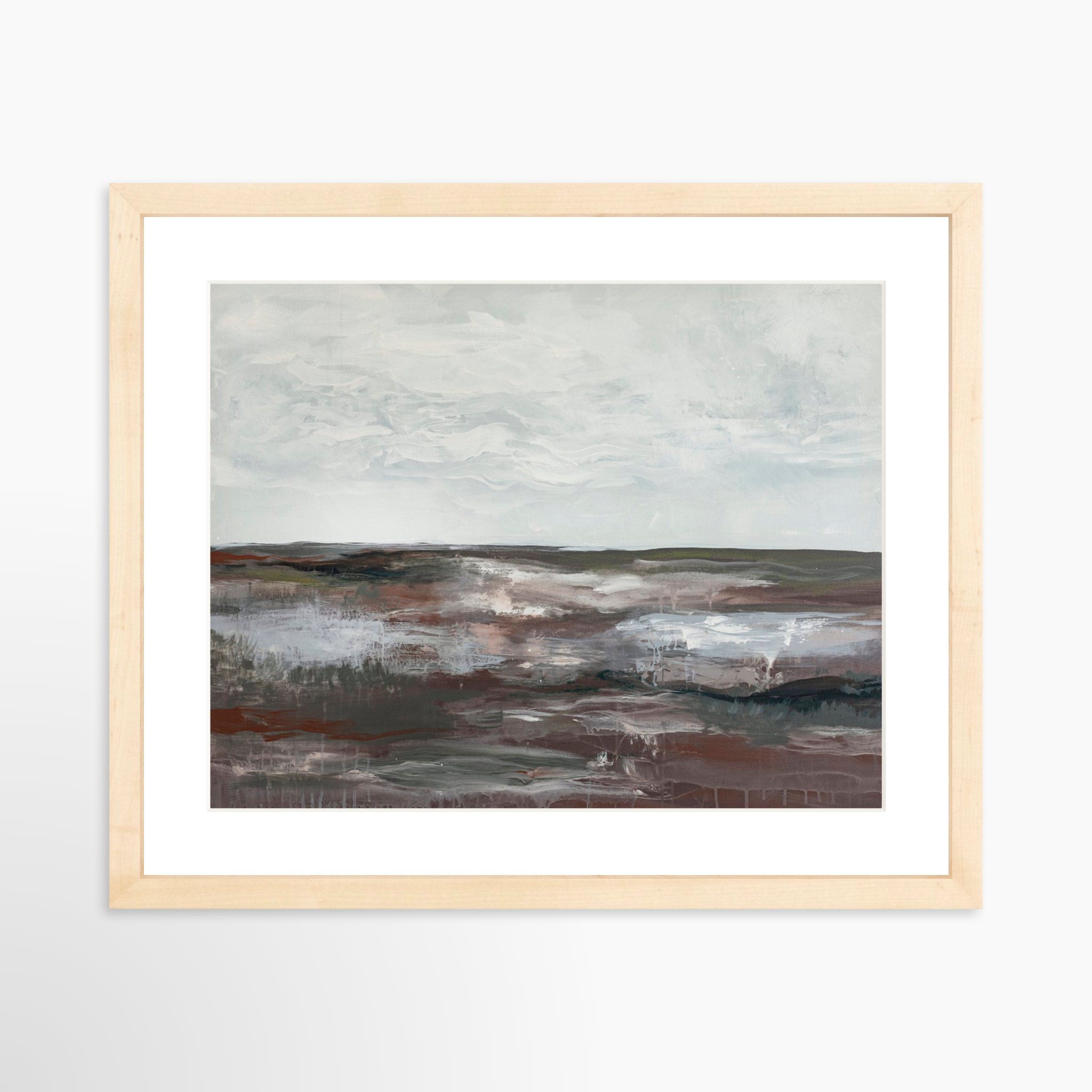 14x11 / Natural Frame + White Mat