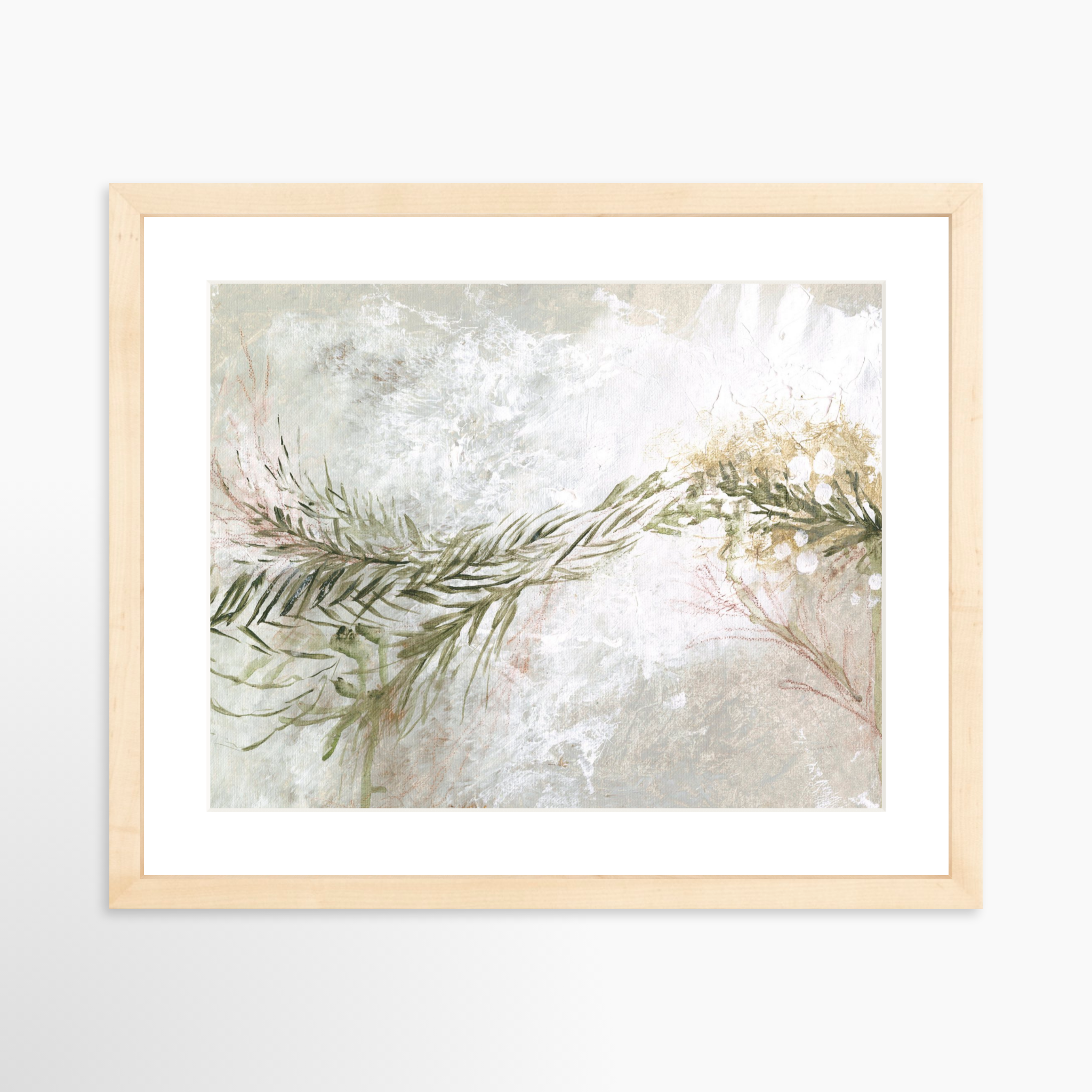 14x11 / Natural Frame + White Mat