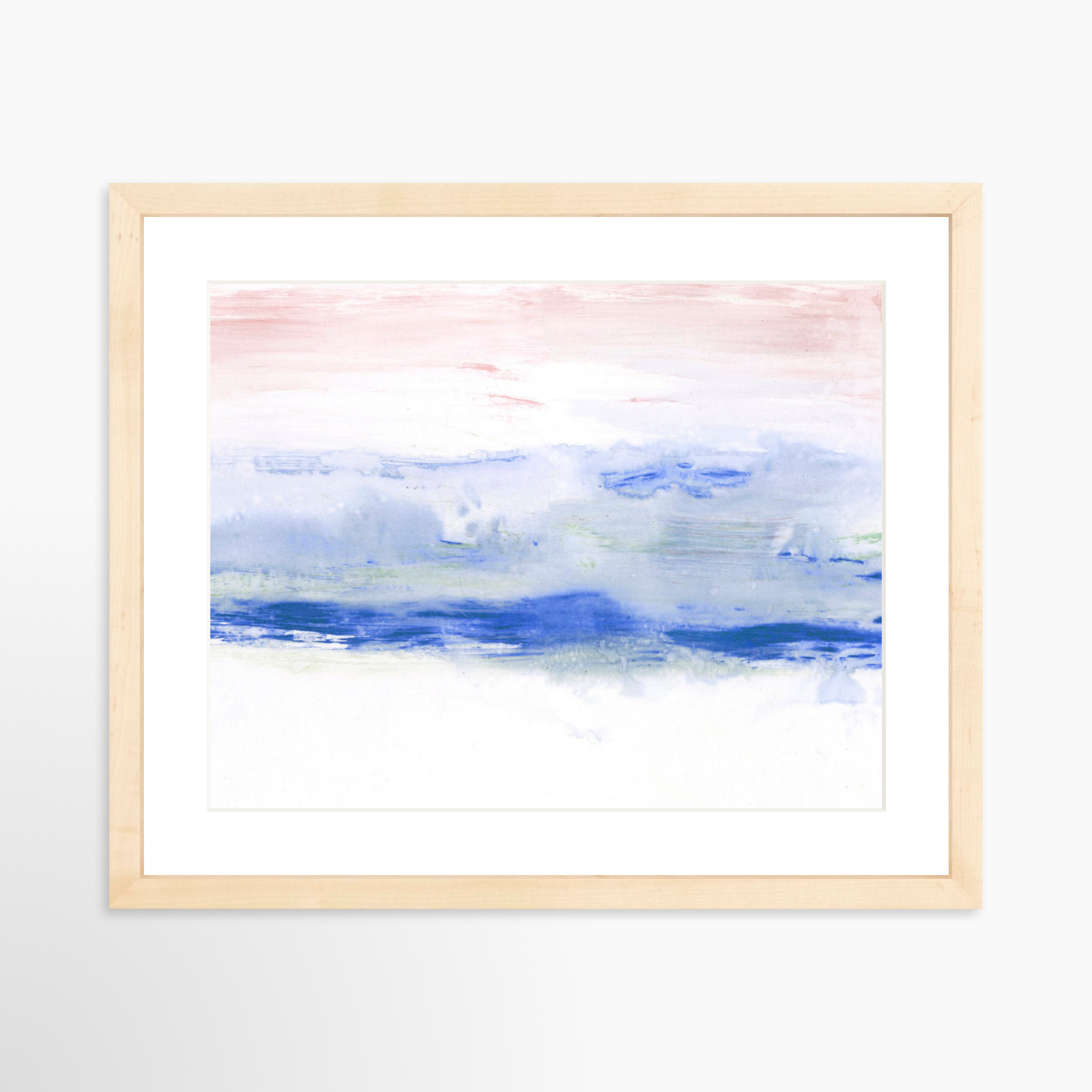 14x11 / Natural Frame + White Mat