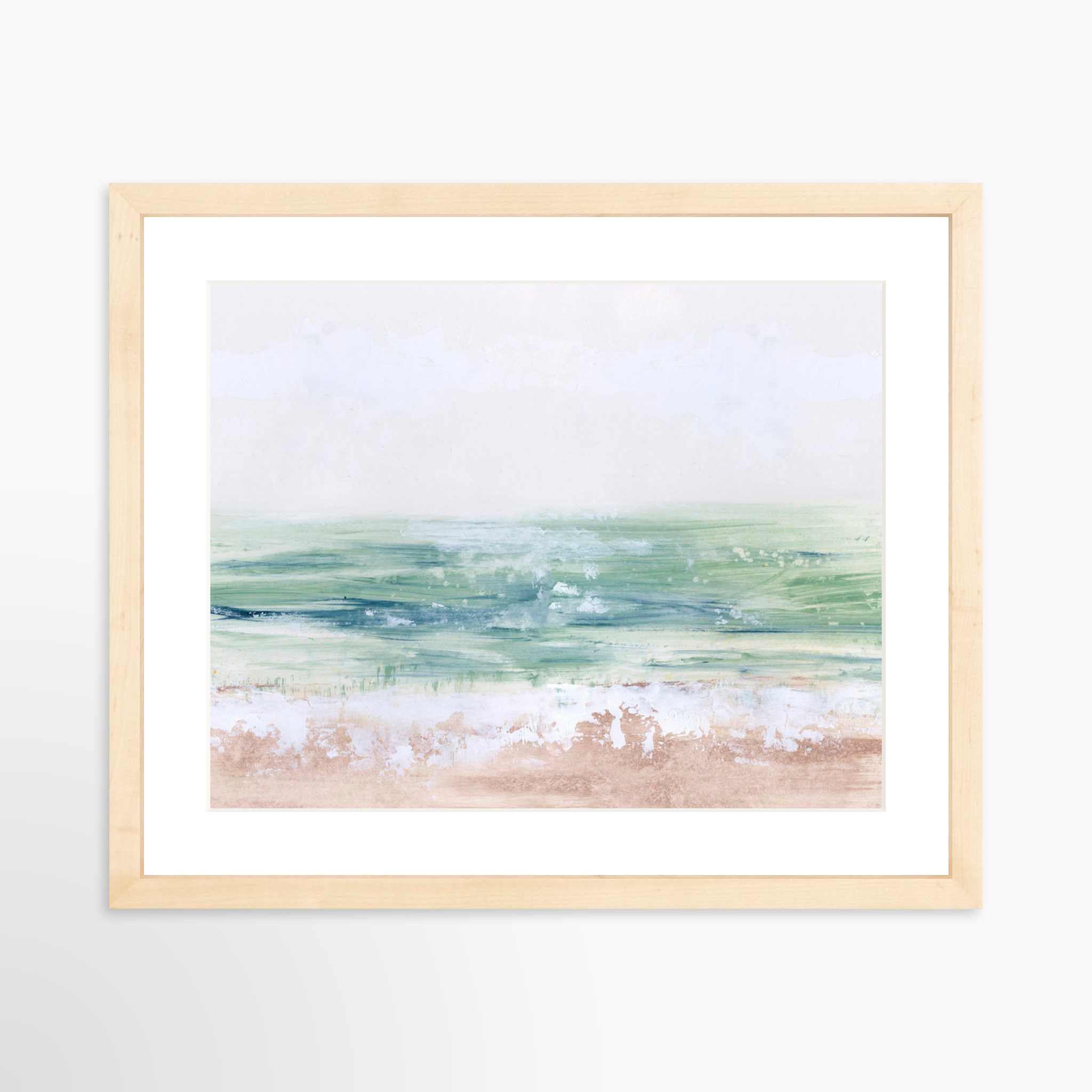 14x11 / Natural Frame + White Mat