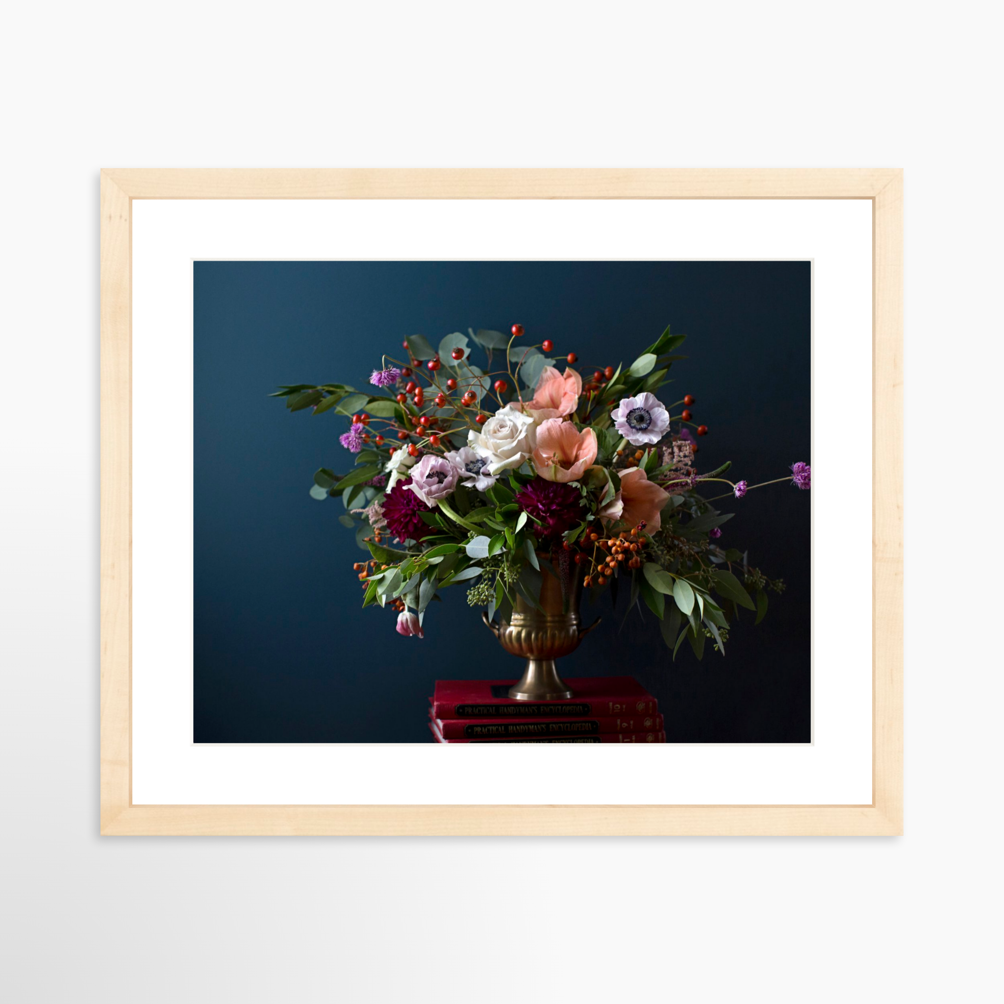 14x11 / Natural Frame + White Mat