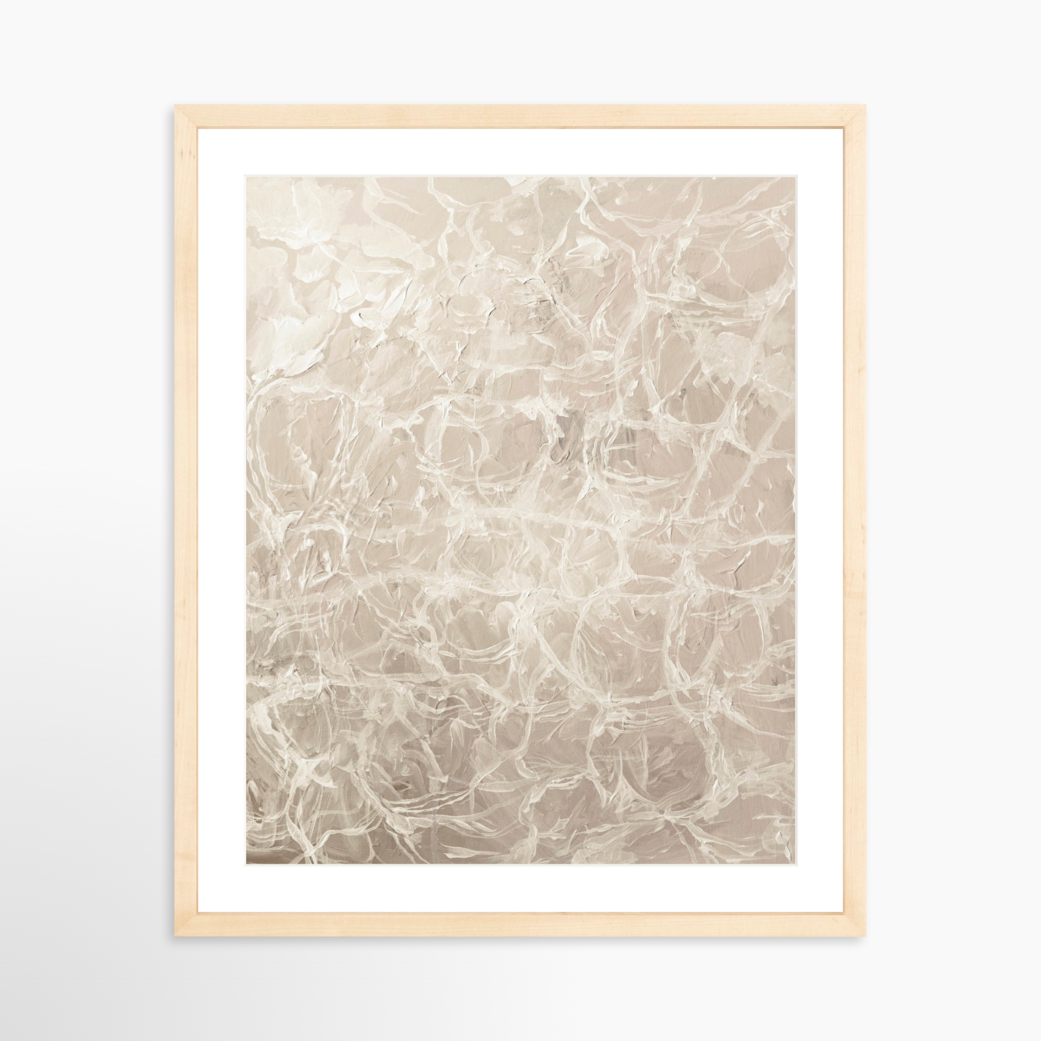 16x20 / Natural Frame + White Mat