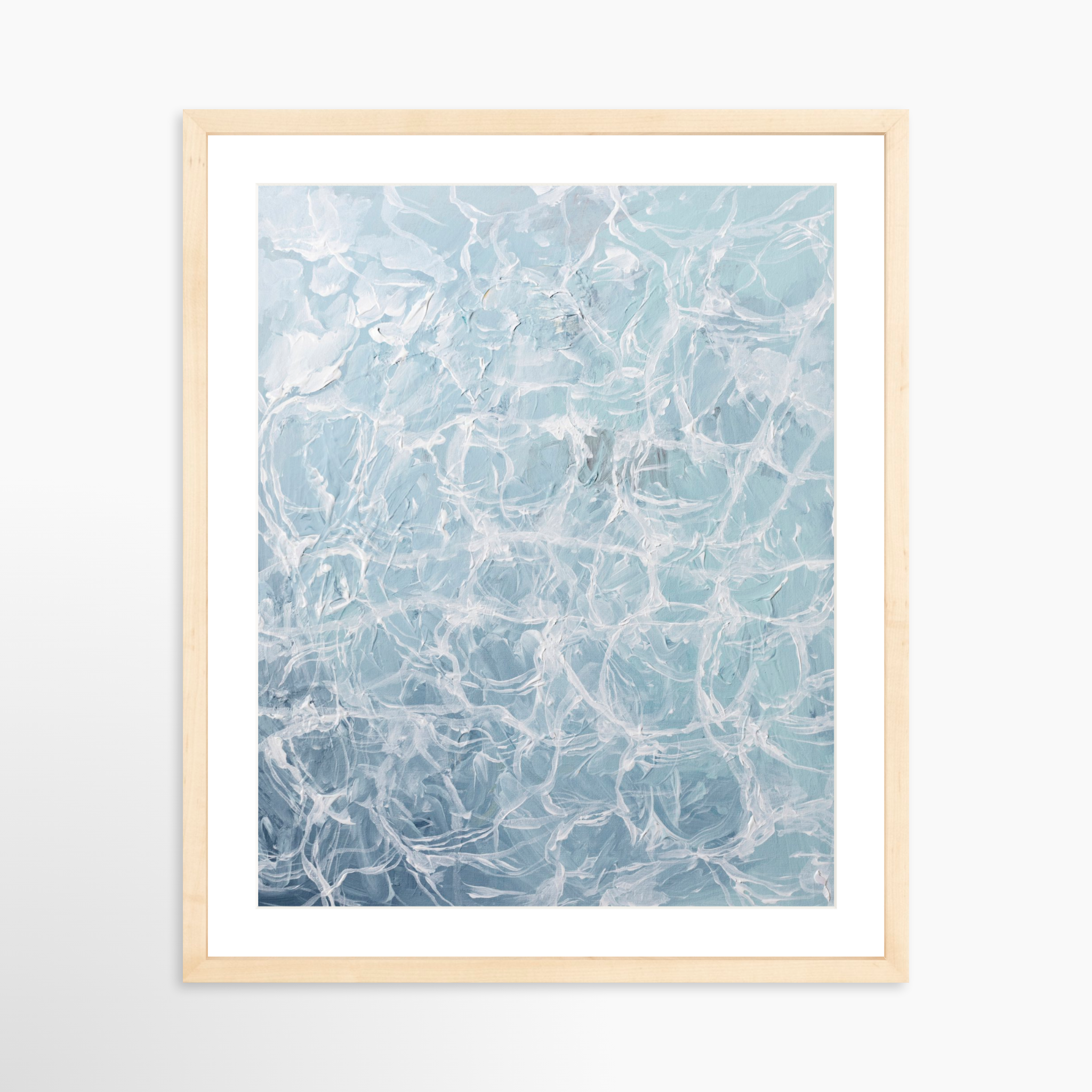 16x20 / Natural Frame + White Mat