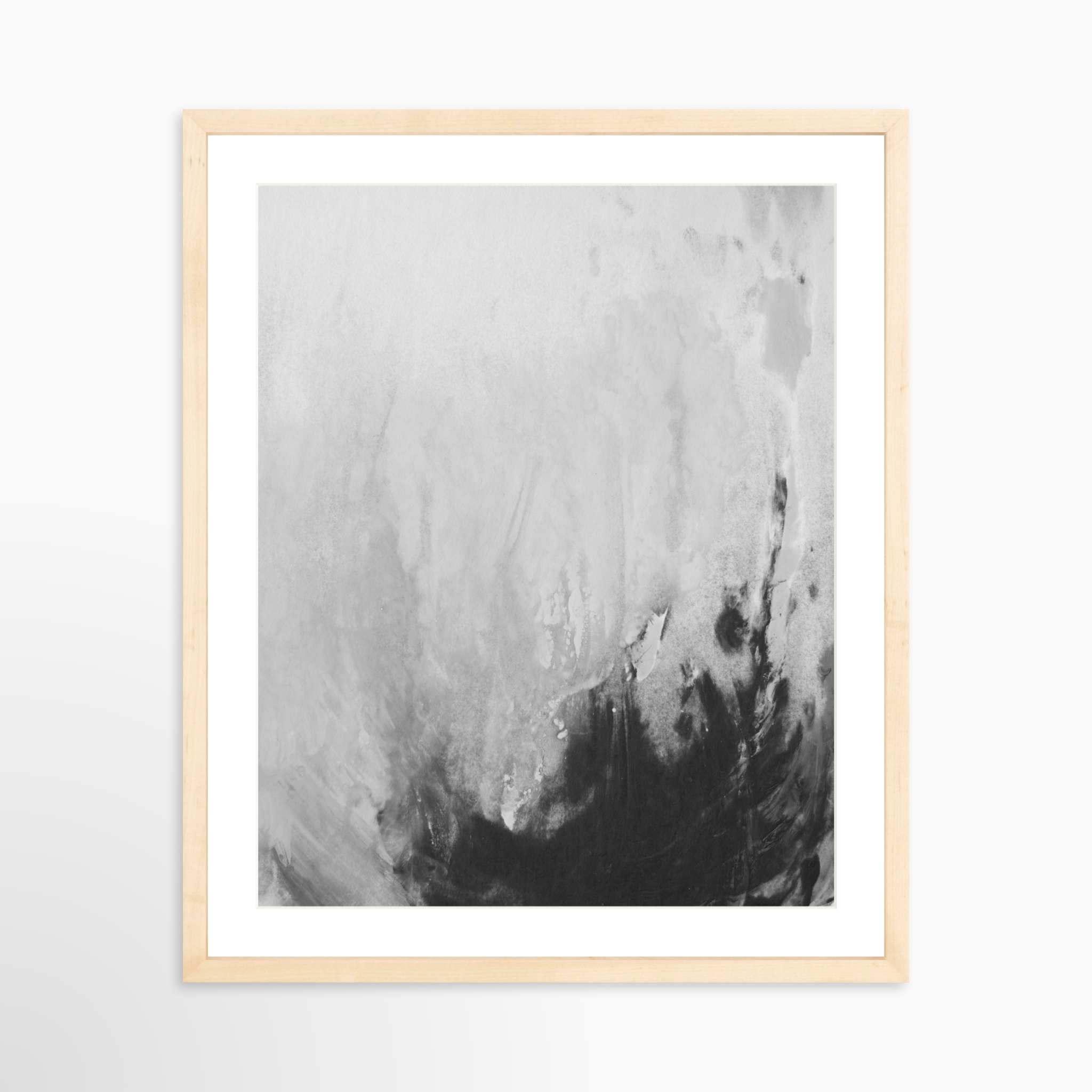 16x20 / Natural Frame + White Mat