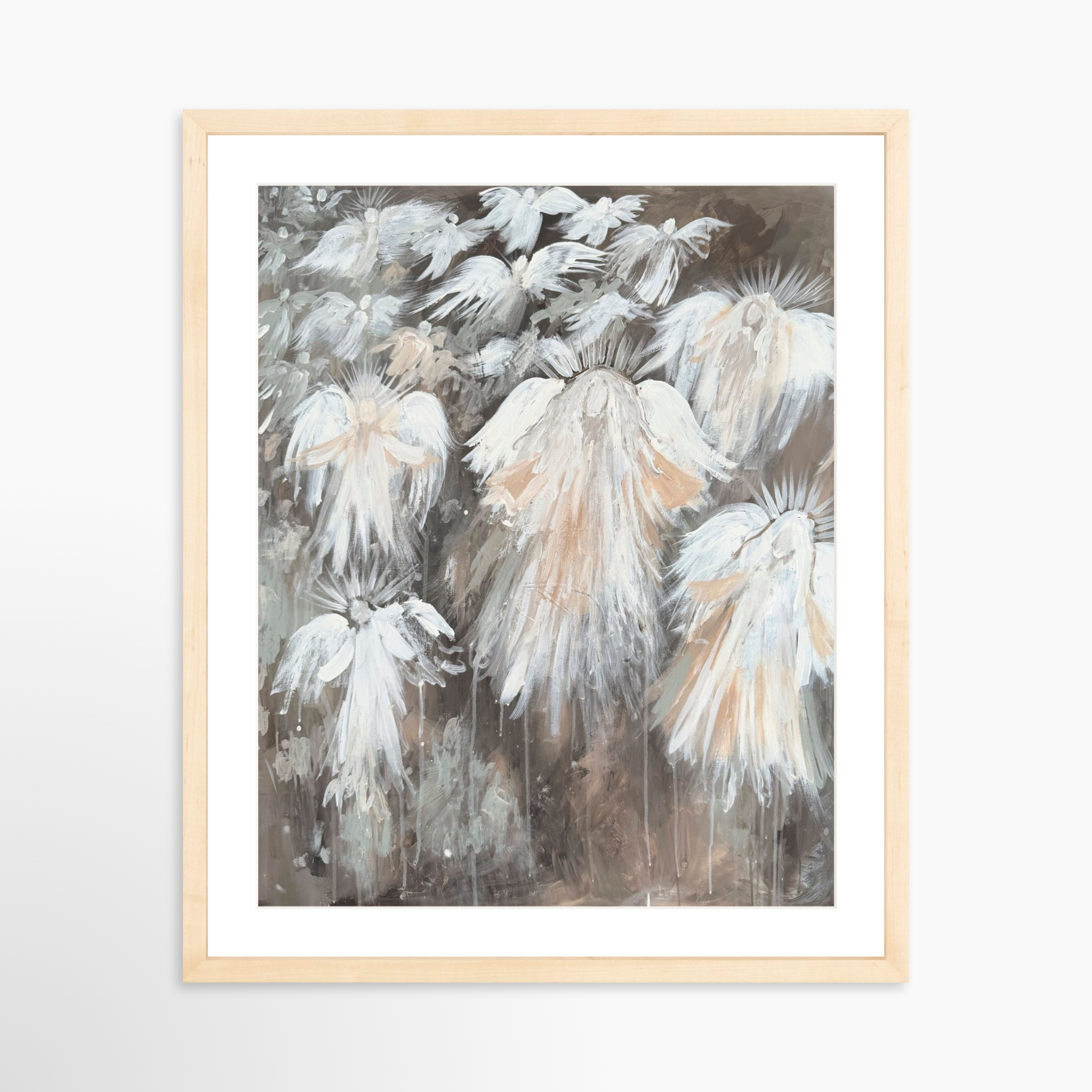16x20 / Natural Frame + White Mat